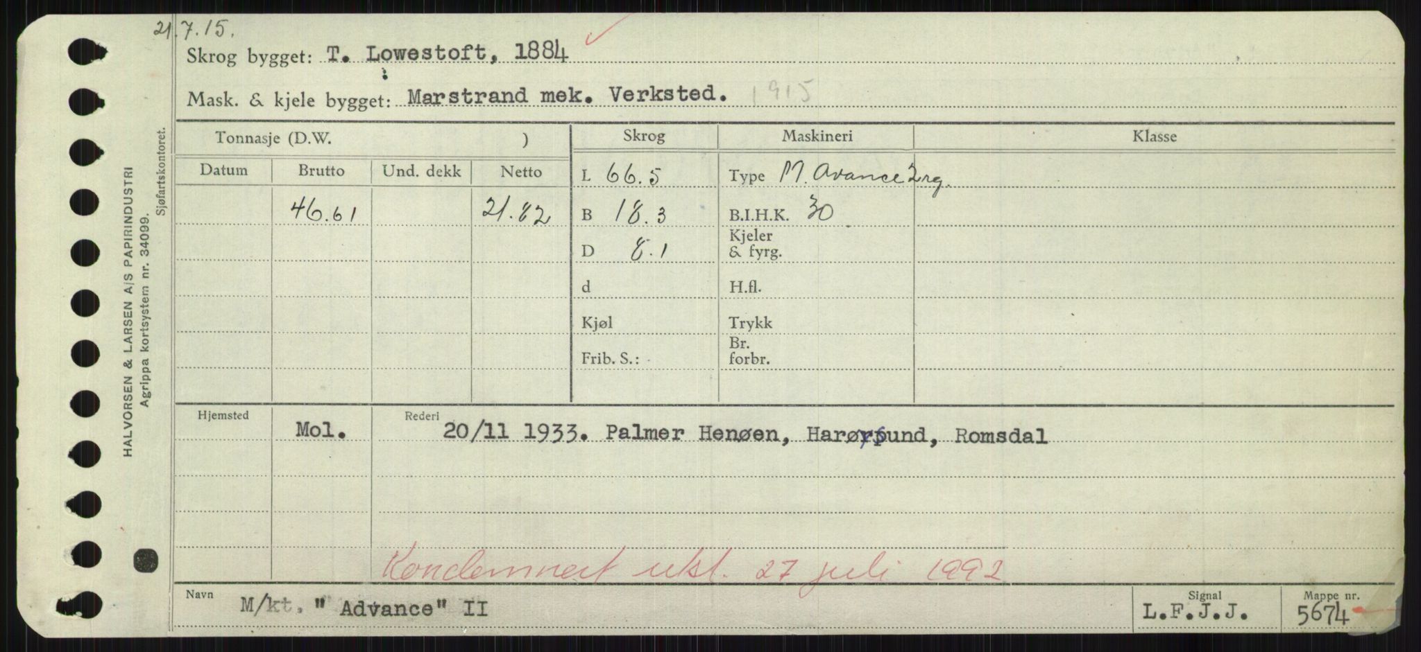 Sjøfartsdirektoratet med forløpere, Skipsmålingen, AV/RA-S-1627/H/Hd/L0001: Fartøy, A-Anv, s. 101