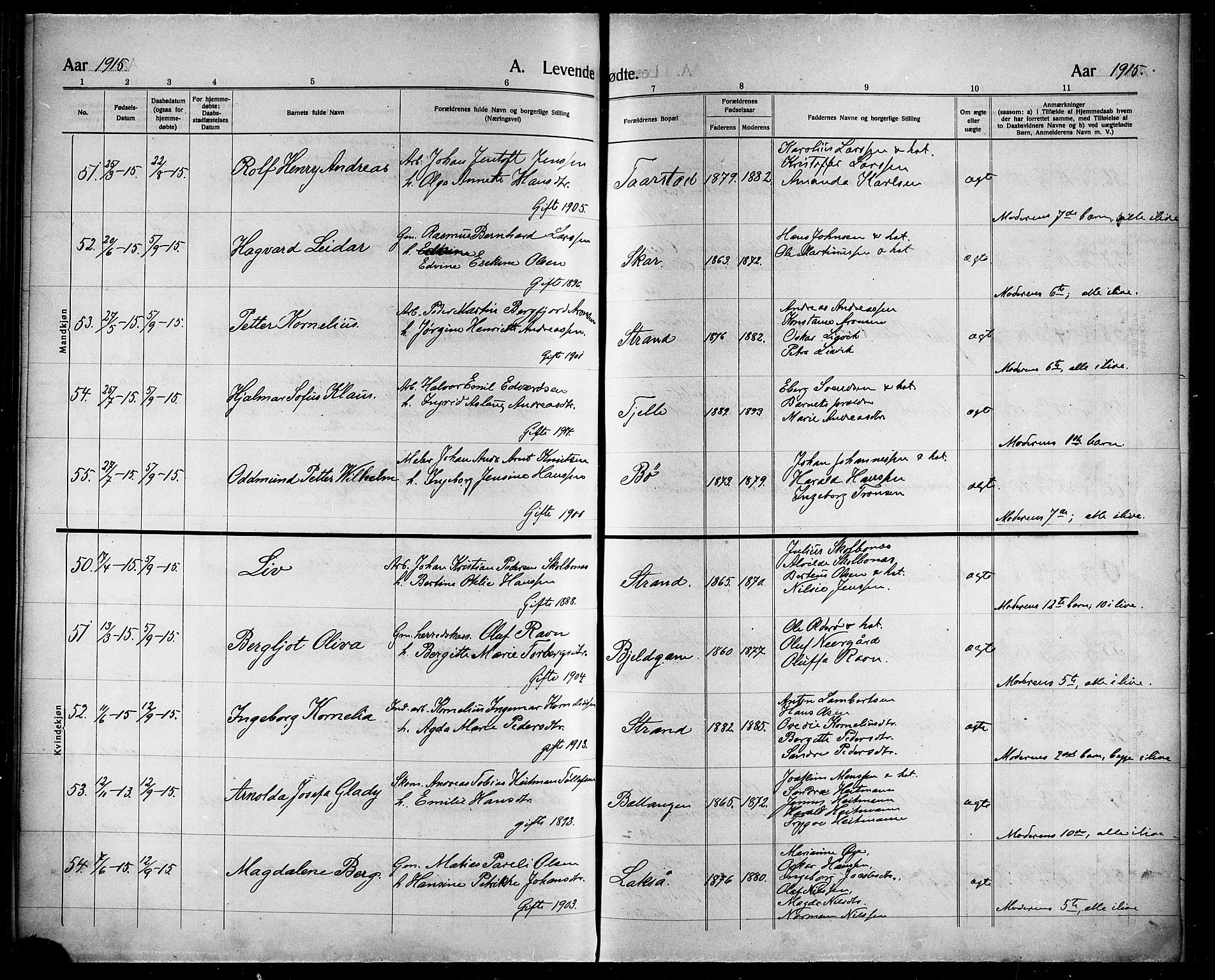 Ministerialprotokoller, klokkerbøker og fødselsregistre - Nordland, AV/SAT-A-1459/863/L0916: Klokkerbok nr. 863C06, 1907-1921