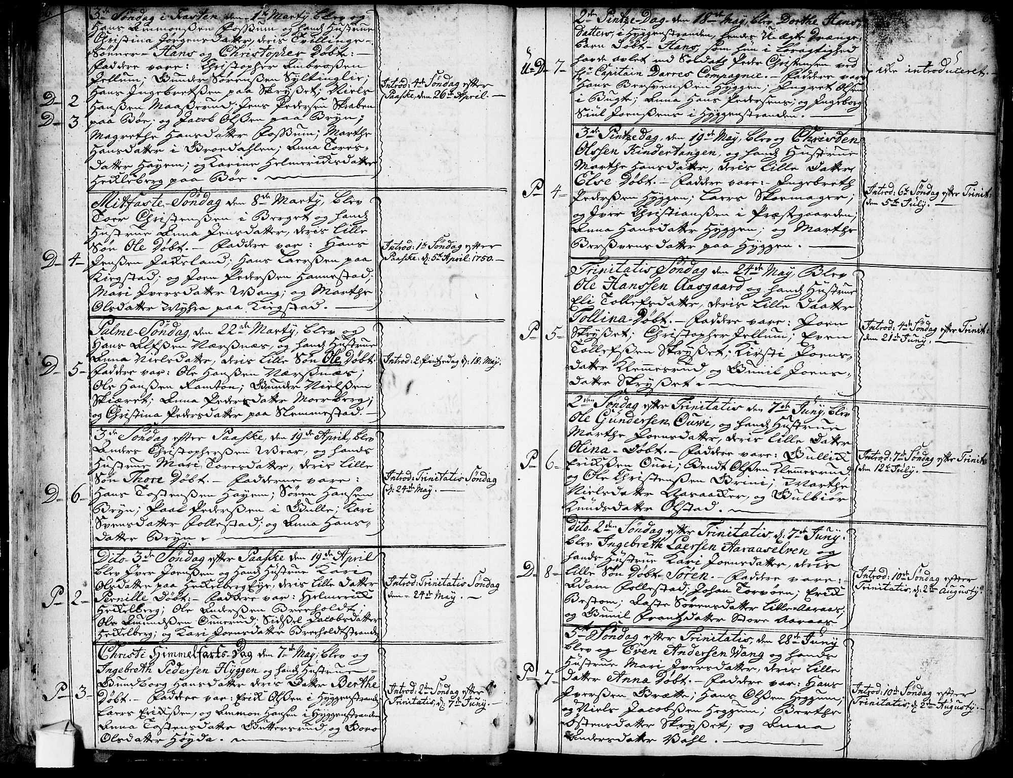 Røyken kirkebøker, AV/SAKO-A-241/G/Ga/L0001: Klokkerbok nr. 1, 1740-1768, s. 66-67