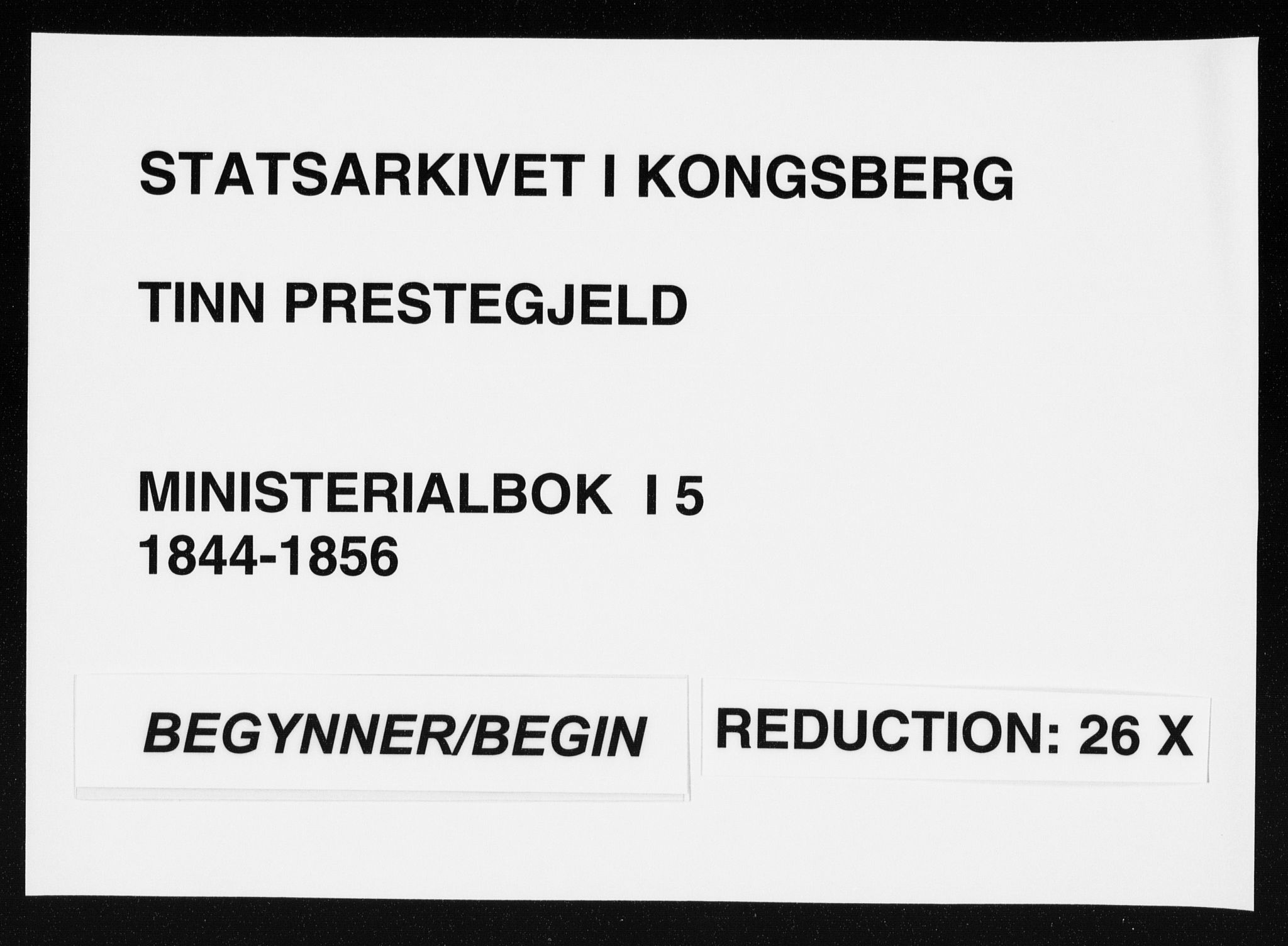 Tinn kirkebøker, SAKO/A-308/F/Fa/L0005: Ministerialbok nr. I 5, 1844-1856