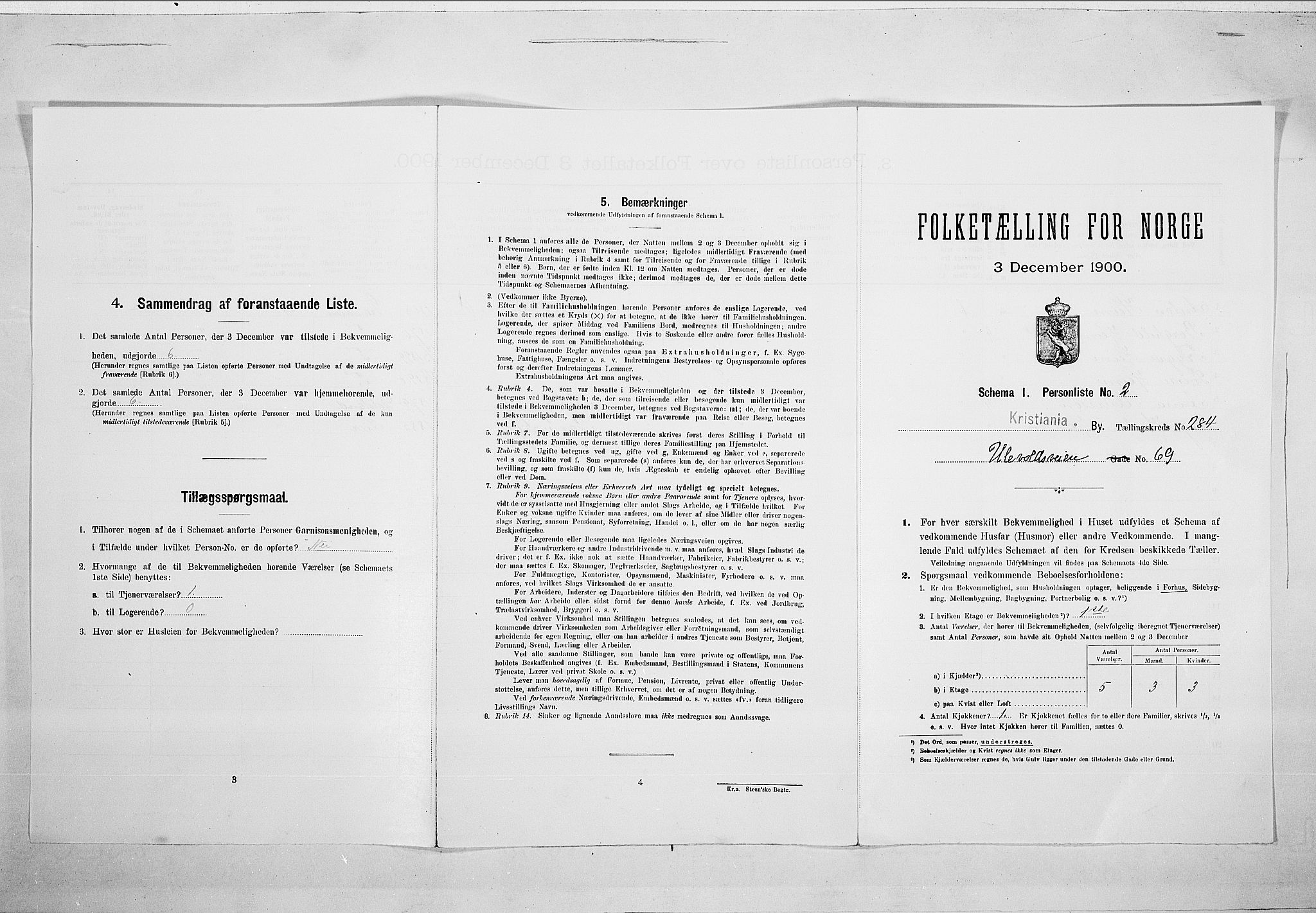SAO, Folketelling 1900 for 0301 Kristiania kjøpstad, 1900, s. 107390