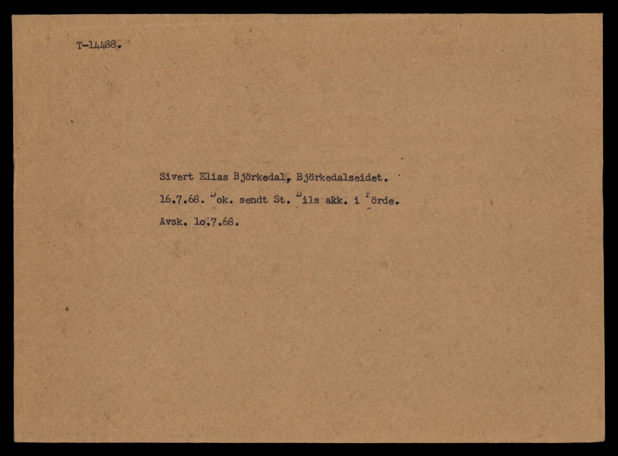 Møre og Romsdal vegkontor - Ålesund trafikkstasjon, AV/SAT-A-4099/F/Fe/L0046: Registreringskort for kjøretøy T 14445 - T 14579, 1927-1998