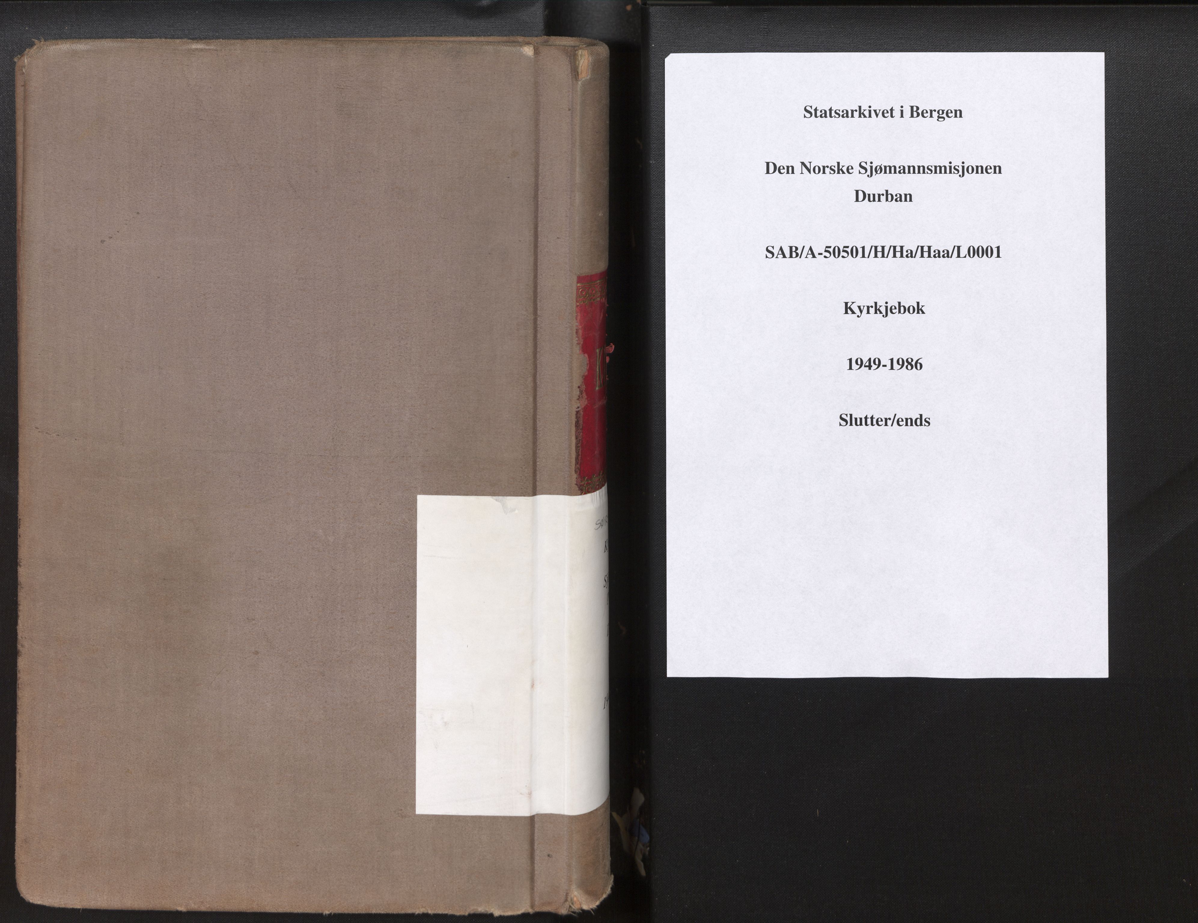 Den norske sjømannsmisjon i utlandet/Syd-Afrika(Durban-Cape Town-Port Elisabeth), AV/SAB-SAB/PA-0119/H/Ha/Haa/L0001: Ministerialbok nr. A 1, 1949-1986