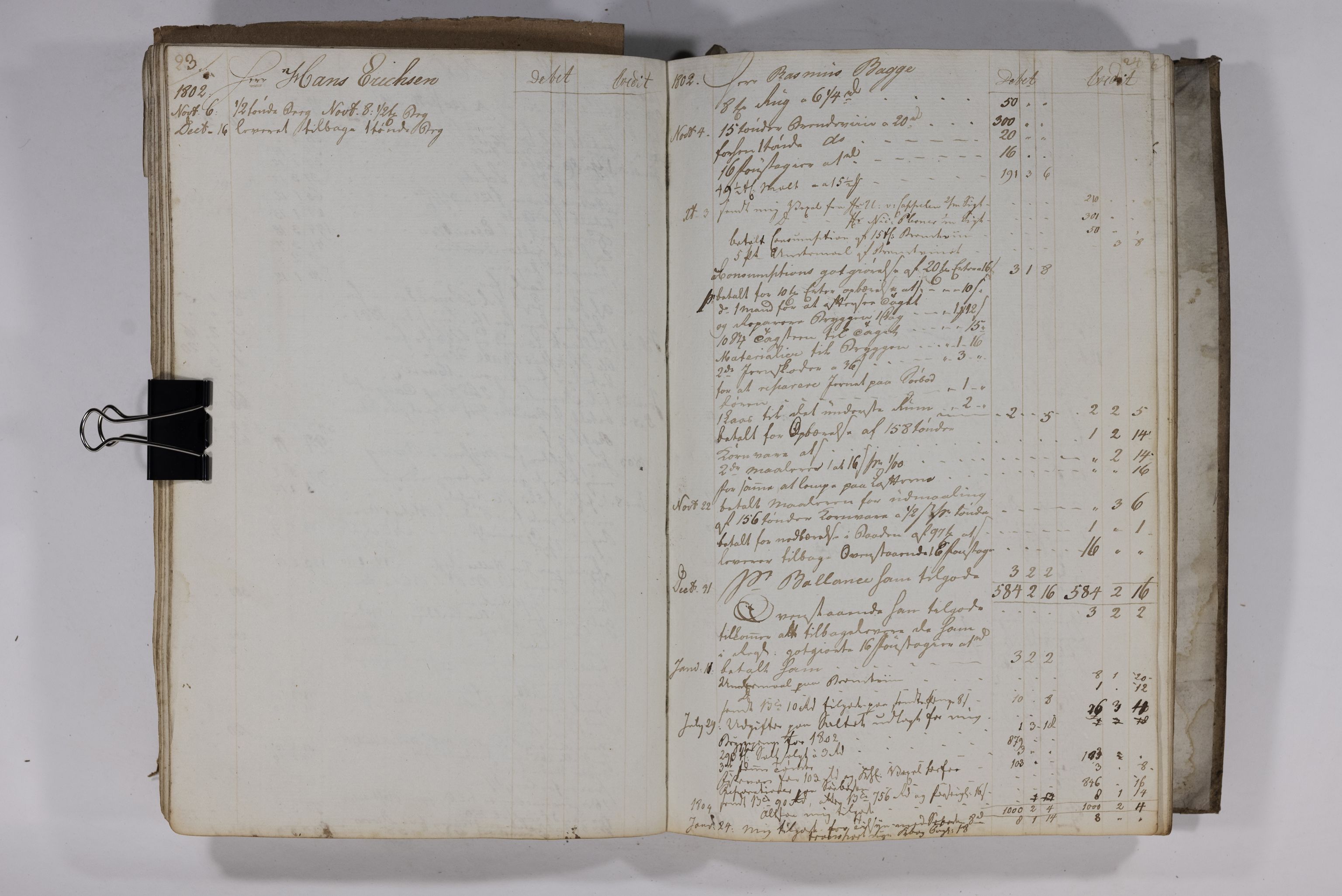 Blehr/ Kjellestad, TEMU/TGM-A-1212/E/Ed/L0003: Udskibning, 1802-1818, s. 38