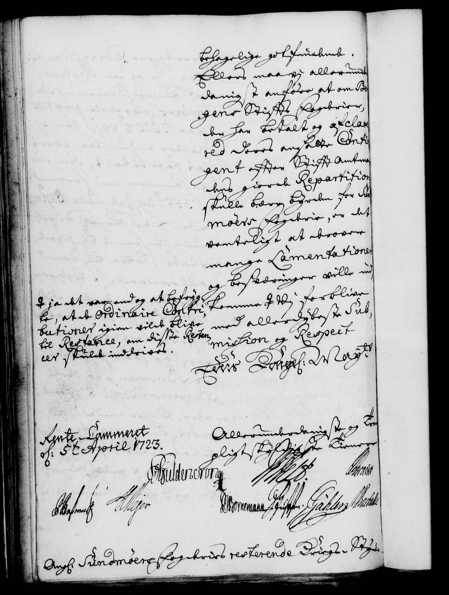 Rentekammeret, Kammerkanselliet, RA/EA-3111/G/Gf/Gfa/L0006: Norsk relasjons- og resolusjonsprotokoll (merket RK 52.6), 1723, s. 437