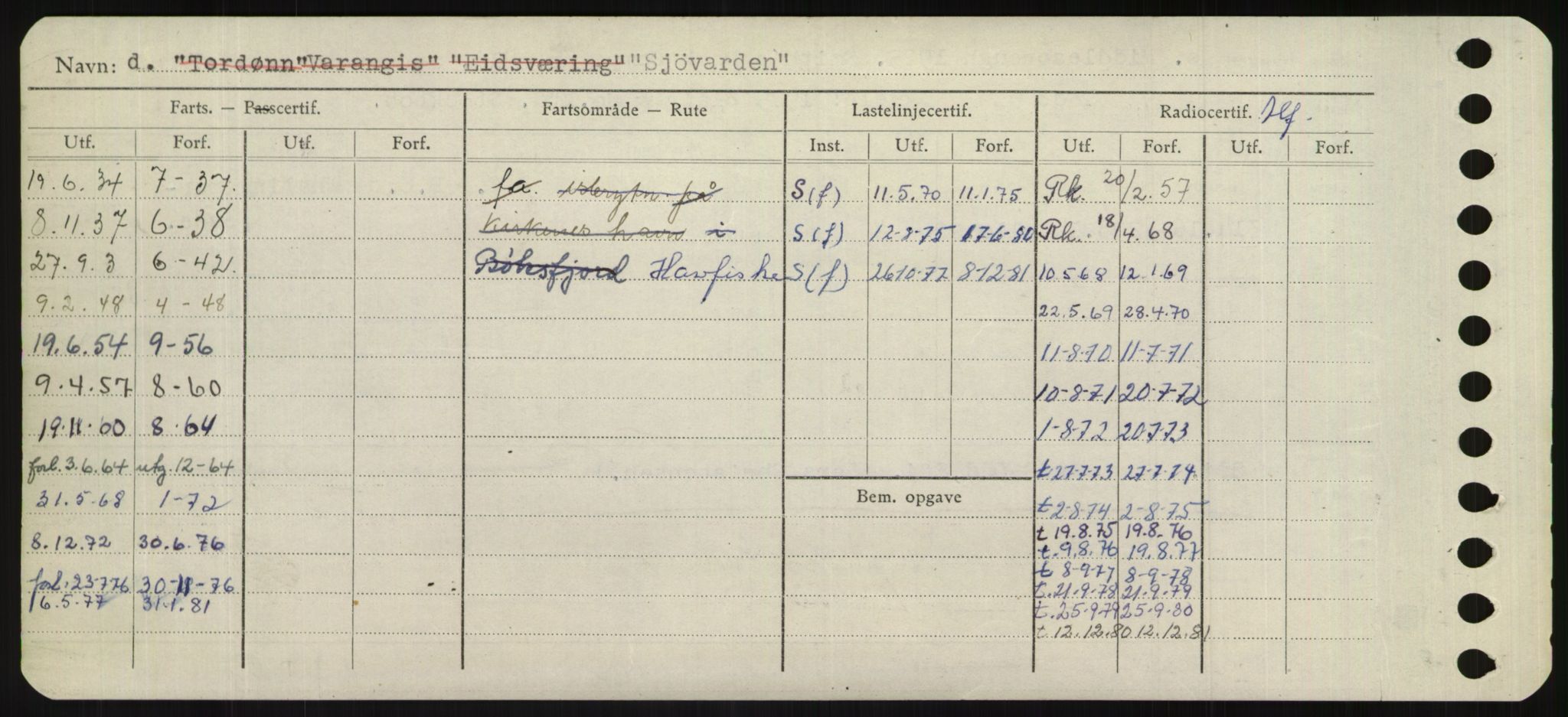 Sjøfartsdirektoratet med forløpere, Skipsmålingen, RA/S-1627/H/Hd/L0033: Fartøy, Sevi-Sjø, s. 416