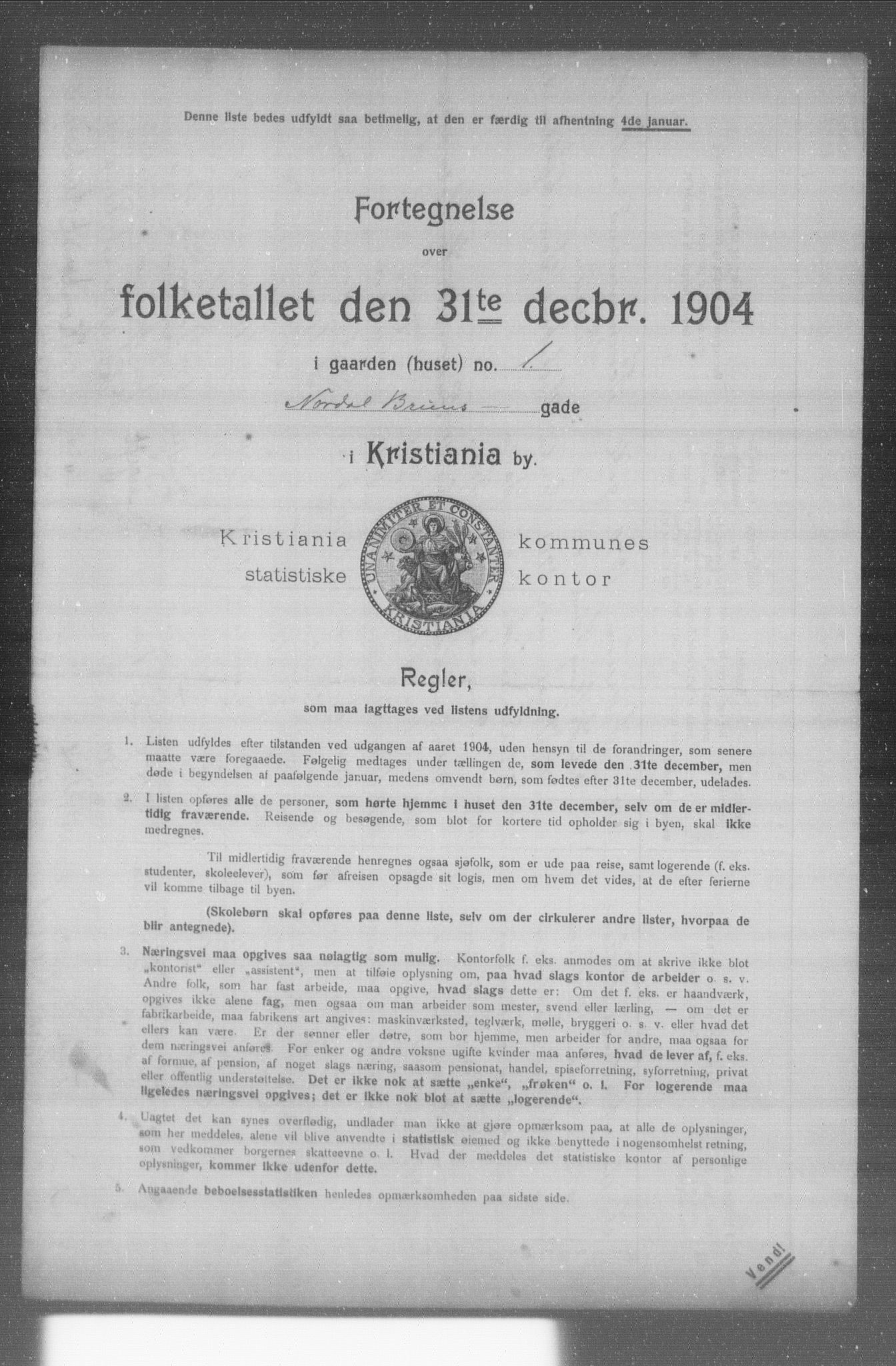 OBA, Kommunal folketelling 31.12.1904 for Kristiania kjøpstad, 1904, s. 13821