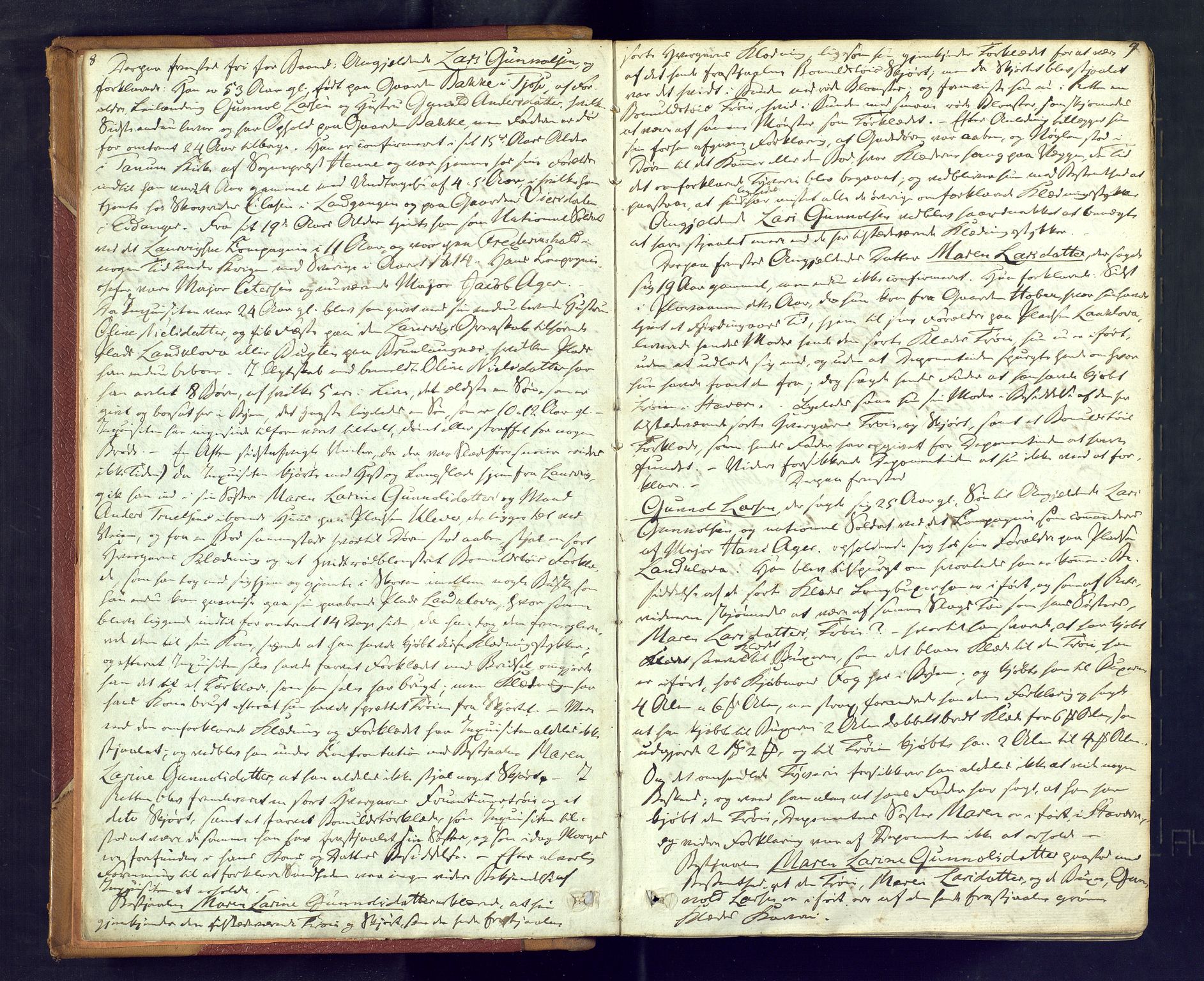 Larvik sorenskriveri, AV/SAKO-A-83/F/Fc/L0004: Ekstrarettsprotokoll, 1835-1839, s. 8-9