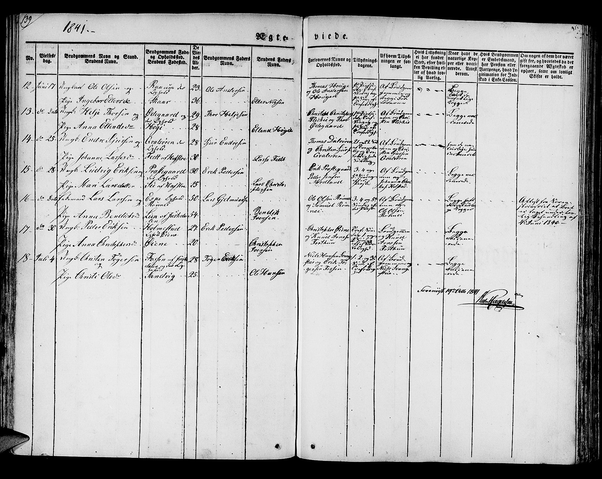 Luster sokneprestembete, AV/SAB-A-81101/H/Haa/Haaa/L0005: Ministerialbok nr. A 5, 1831-1841, s. 139