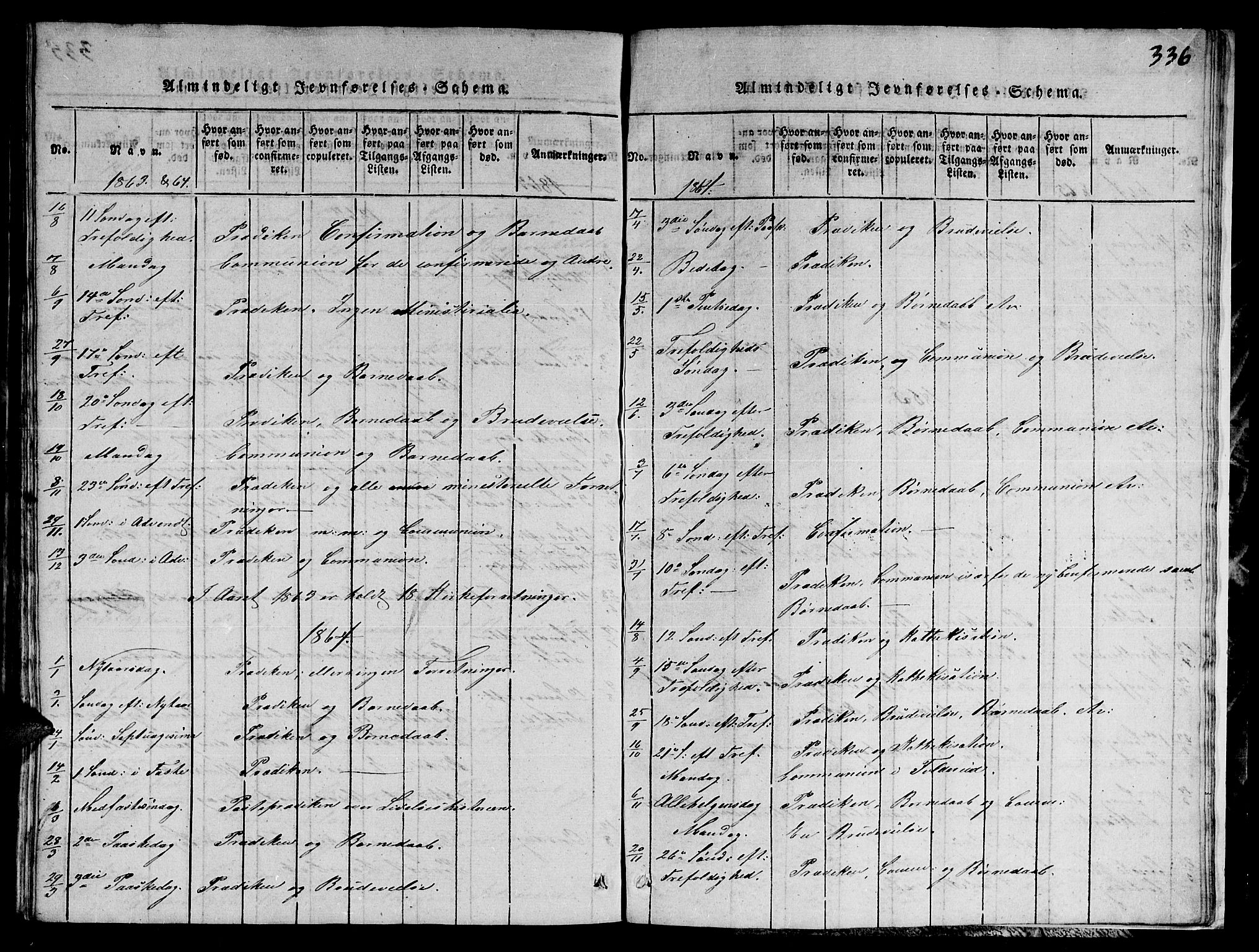 Ministerialprotokoller, klokkerbøker og fødselsregistre - Nord-Trøndelag, SAT/A-1458/780/L0648: Klokkerbok nr. 780C01 /1, 1815-1870, s. 336