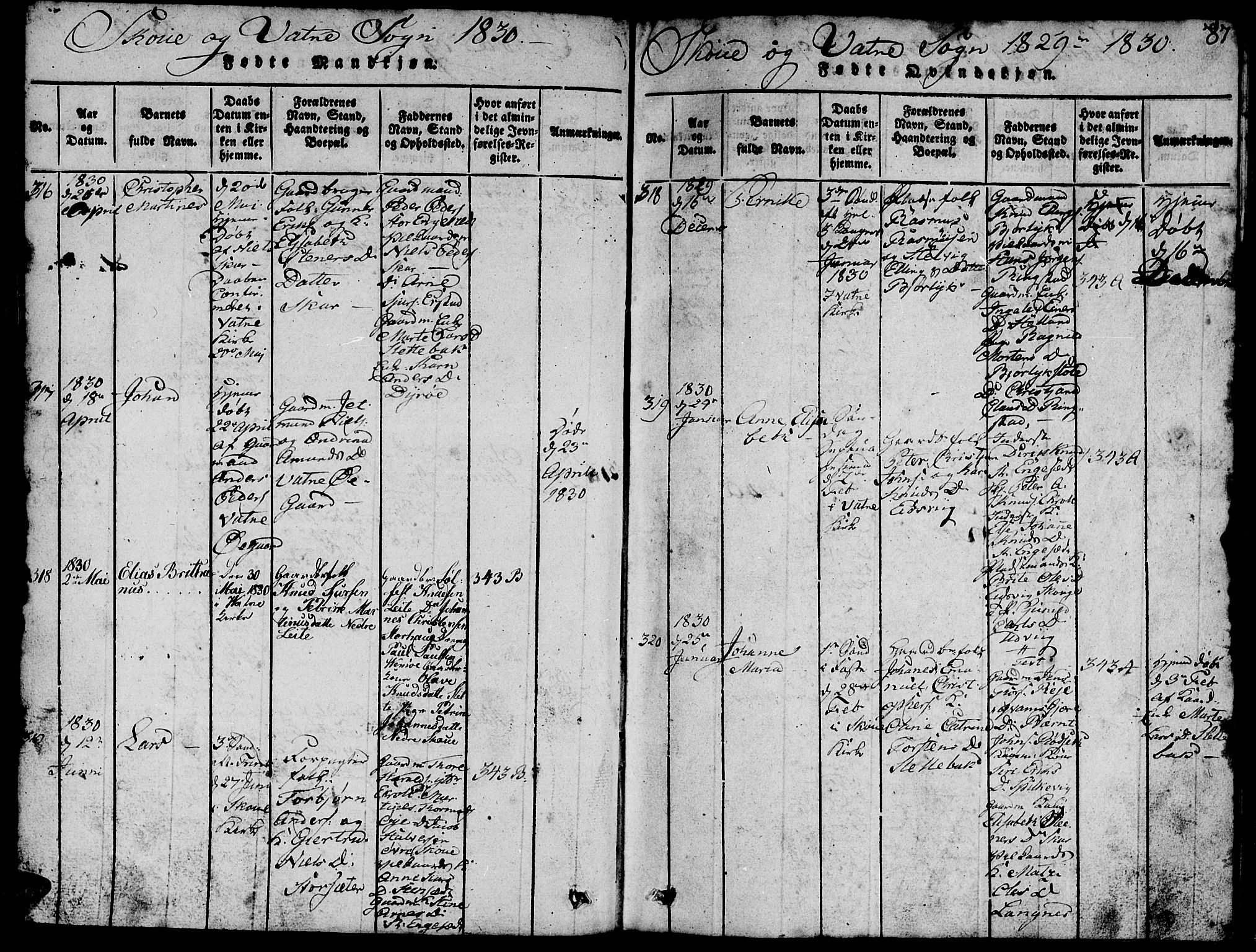 Ministerialprotokoller, klokkerbøker og fødselsregistre - Møre og Romsdal, AV/SAT-A-1454/524/L0360: Klokkerbok nr. 524C01, 1816-1830, s. 87