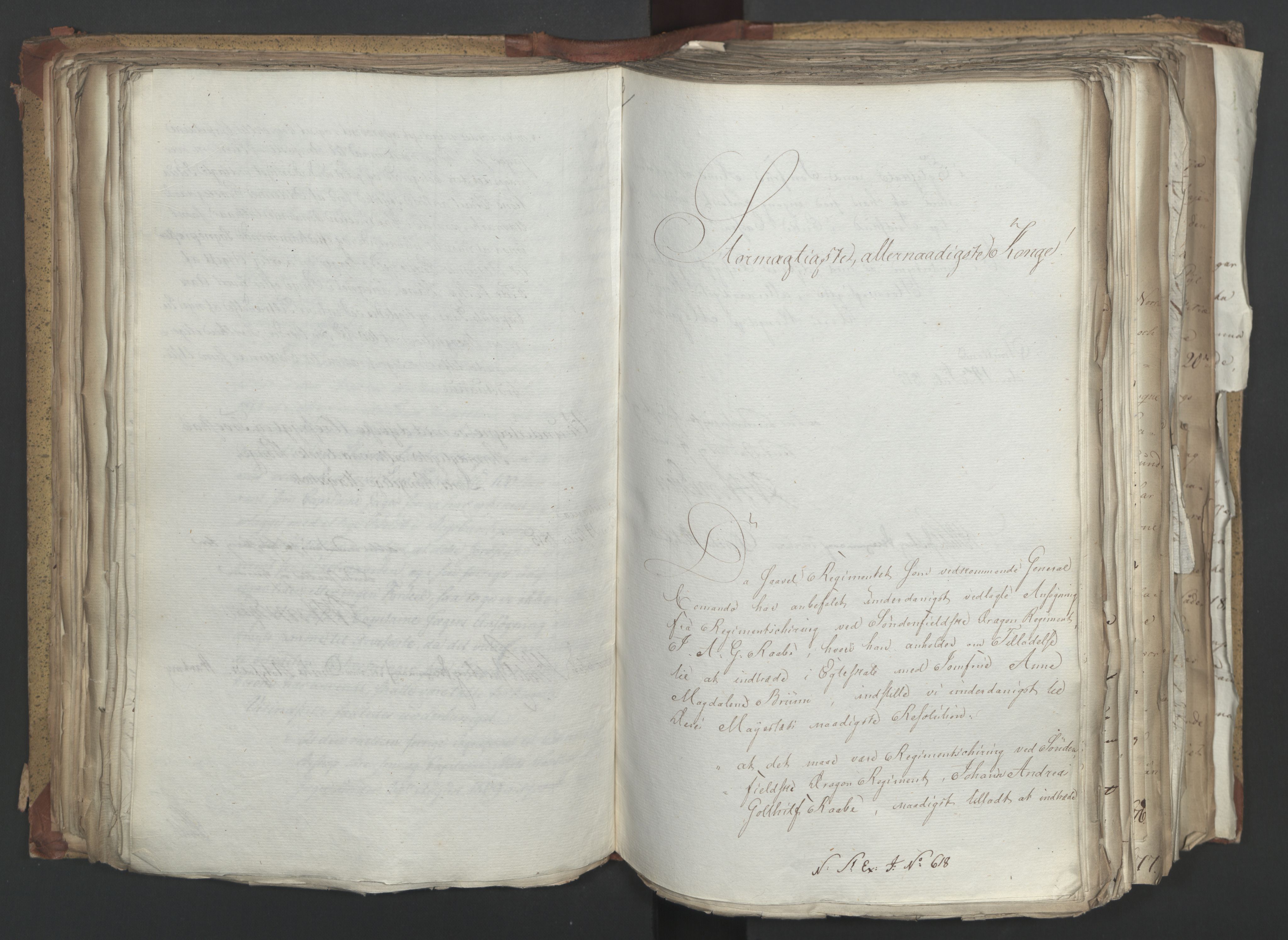 Statsrådsavdelingen i Stockholm, AV/RA-S-1003/D/Da/L0003: Regjeringsinnstillinger nr. 519-787, 1815, s. 205