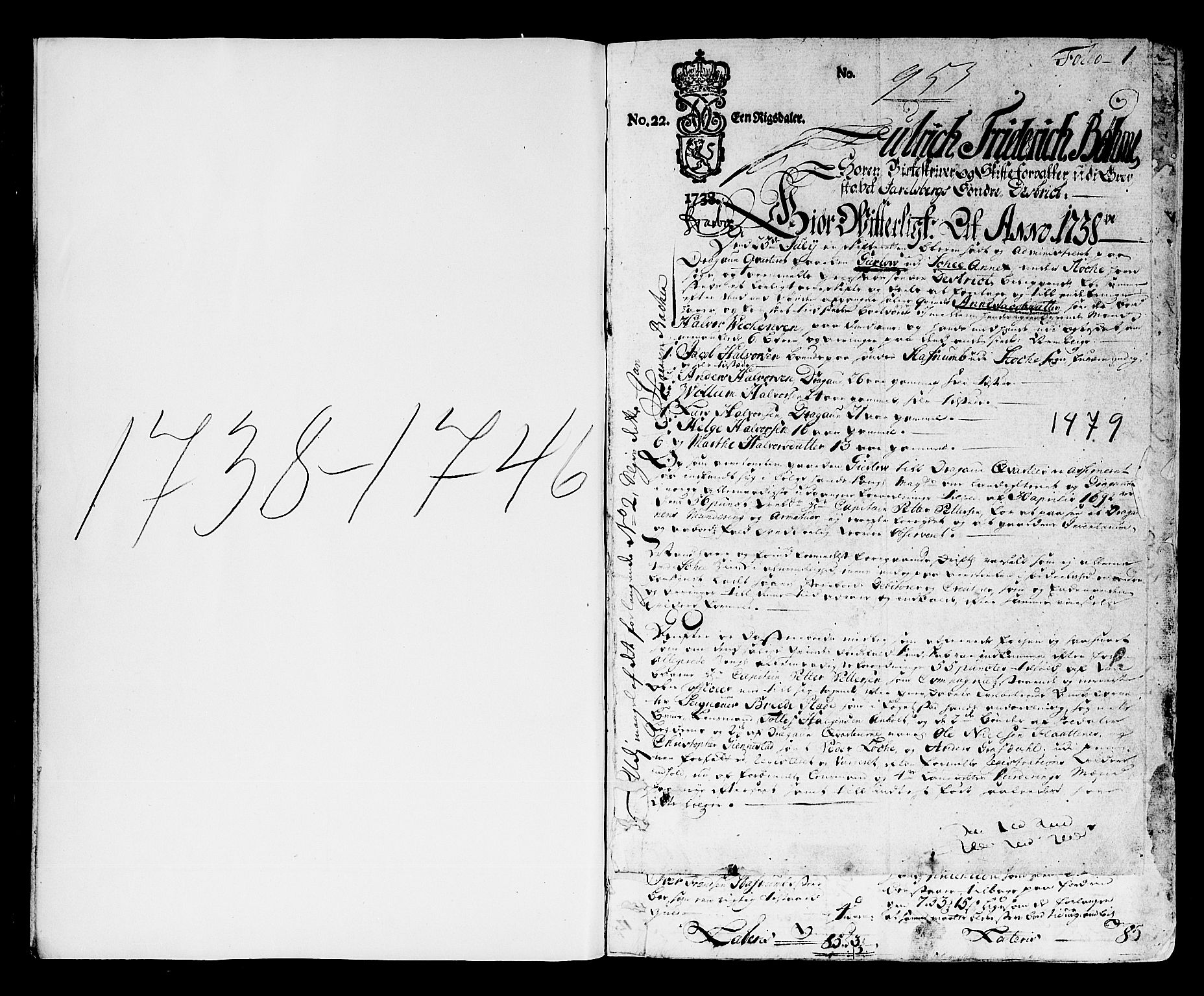 Søndre Jarlsberg sorenskriveri, SAKO/A-129/H/Hb/Hba/L0006: Skifteprotokoll, 1738-1746, s. 0b-1a