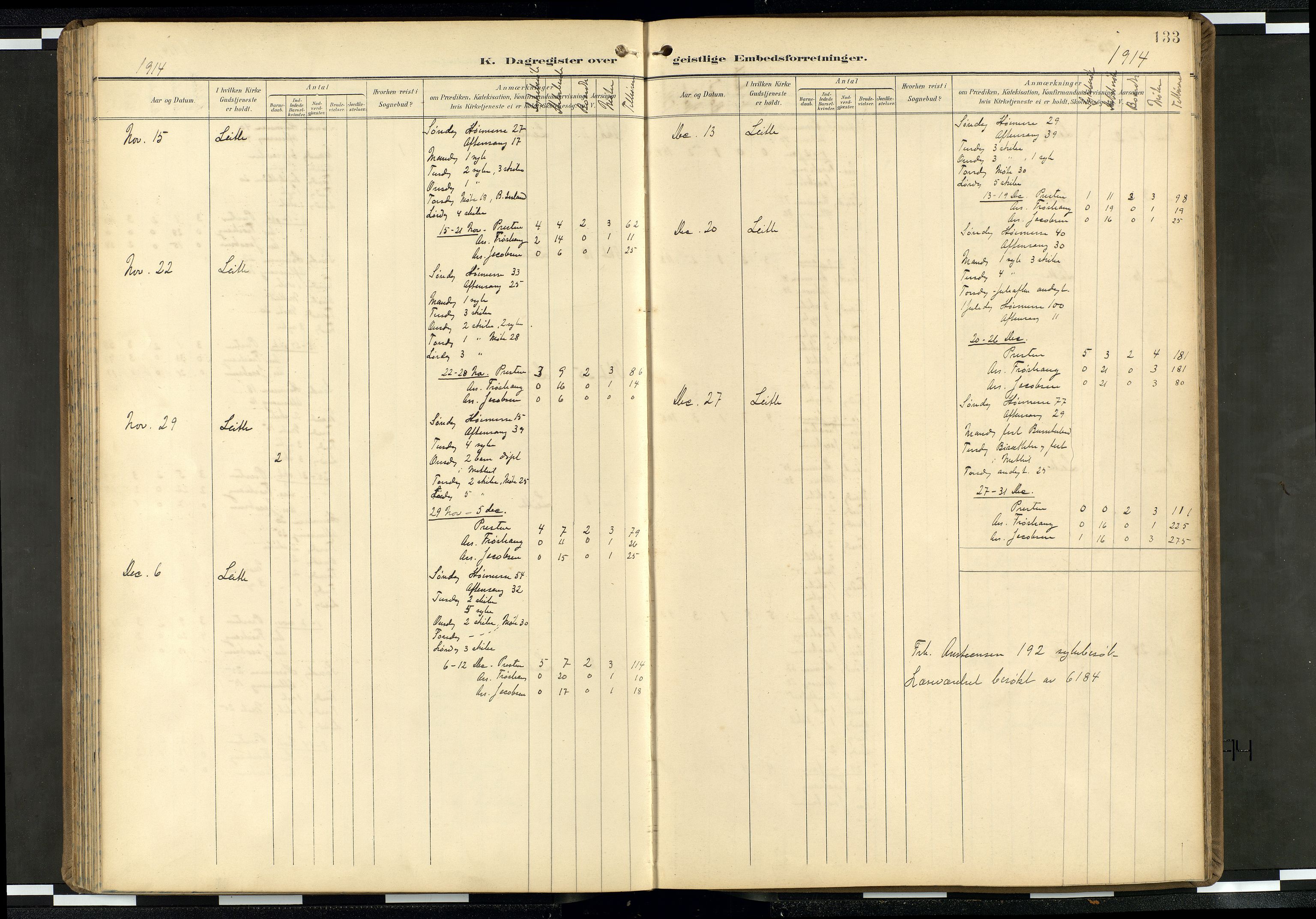 Den norske sjømannsmisjon i utlandet/Skotske havner (Leith, Glasgow), AV/SAB-SAB/PA-0100/H/Ha/Haa/L0004: Ministerialbok nr. A 4, 1899-1949, s. 132b-133a