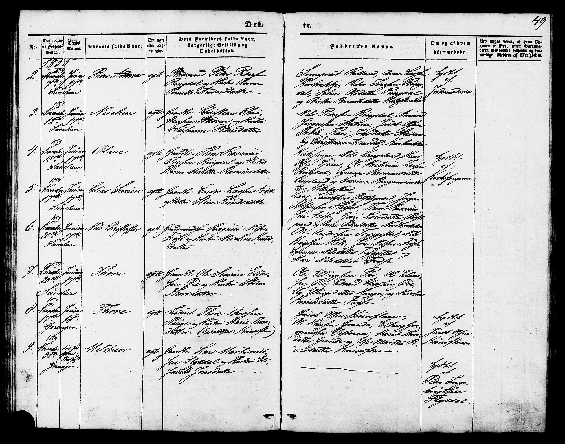 Ministerialprotokoller, klokkerbøker og fødselsregistre - Møre og Romsdal, AV/SAT-A-1454/517/L0222: Ministerialbok nr. 517A02, 1846-1862, s. 49