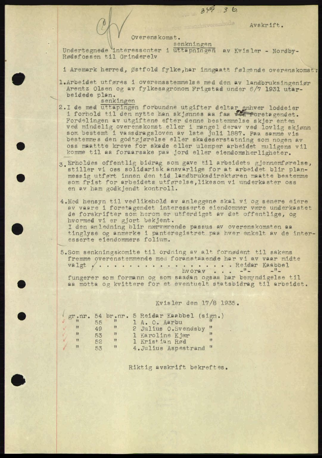 Idd og Marker sorenskriveri, AV/SAO-A-10283/G/Gb/Gbb/L0001: Pantebok nr. A1, 1936-1937, Dagboknr: 349/1936