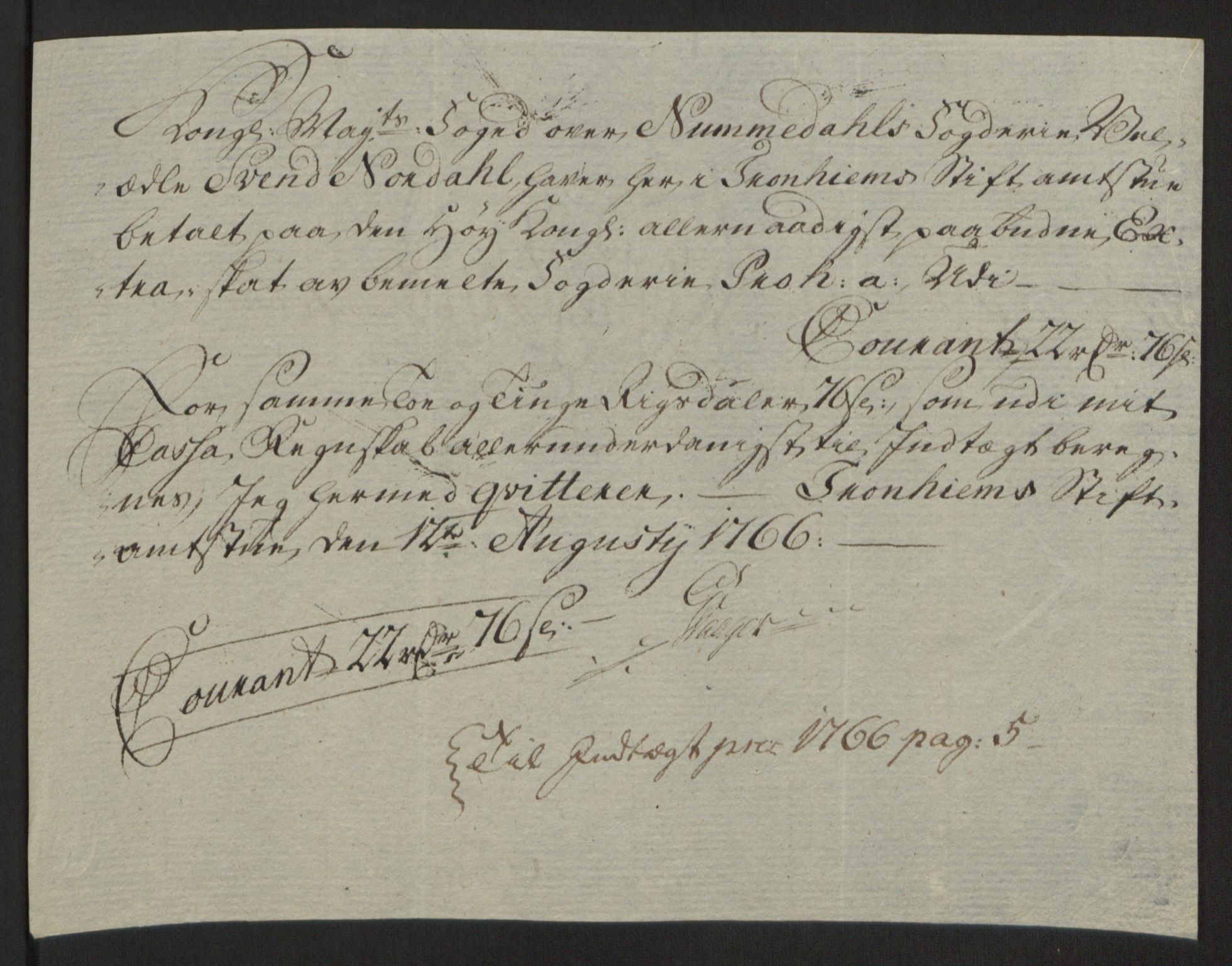 Rentekammeret inntil 1814, Reviderte regnskaper, Fogderegnskap, AV/RA-EA-4092/R64/L4502: Ekstraskatten Namdal, 1762-1772, s. 225