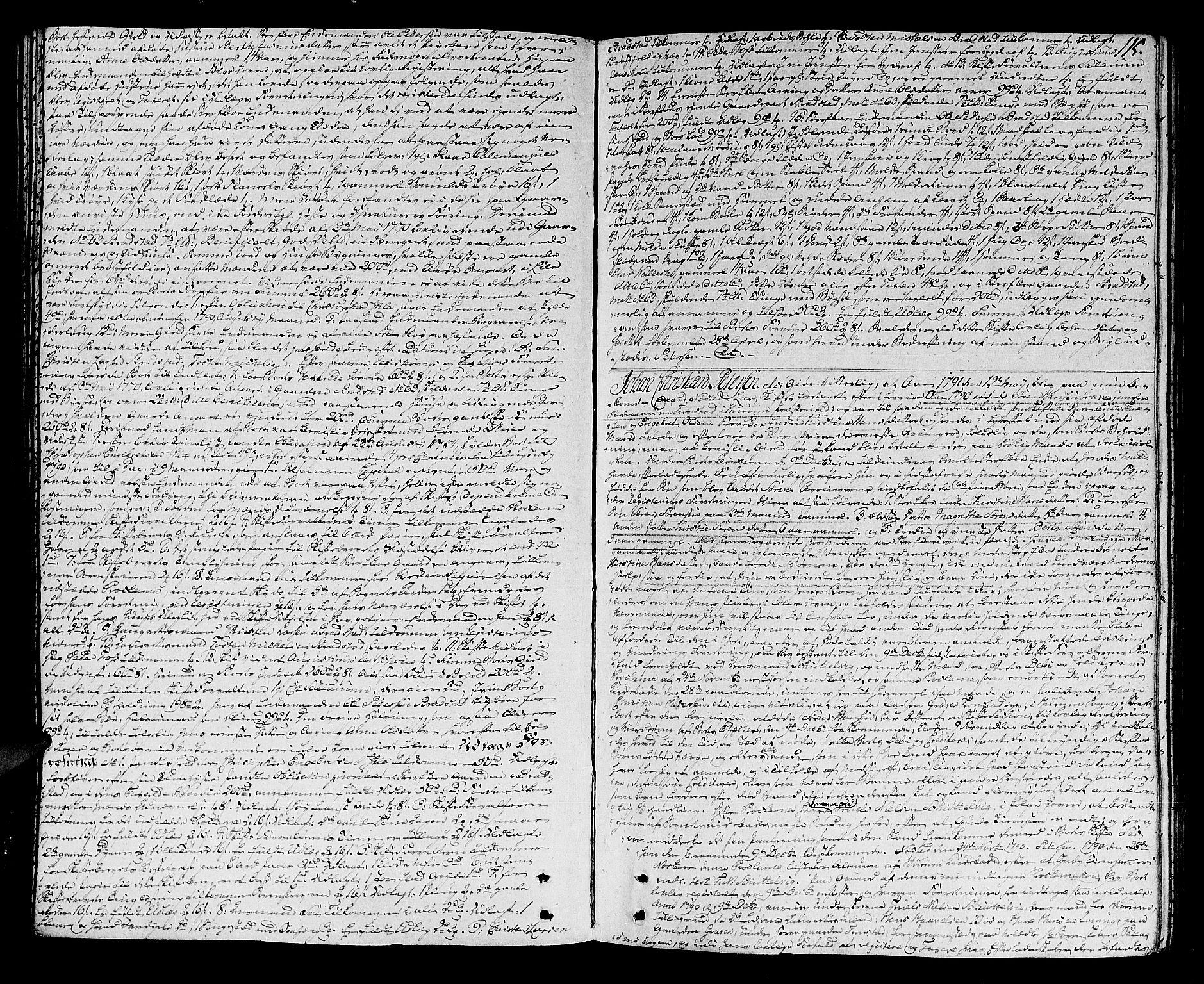 Lier, Røyken og Hurum sorenskriveri, SAKO/A-89/H/Hc/L0007a: Skifteprotokoll, 1789-1799, s. 114b-115a