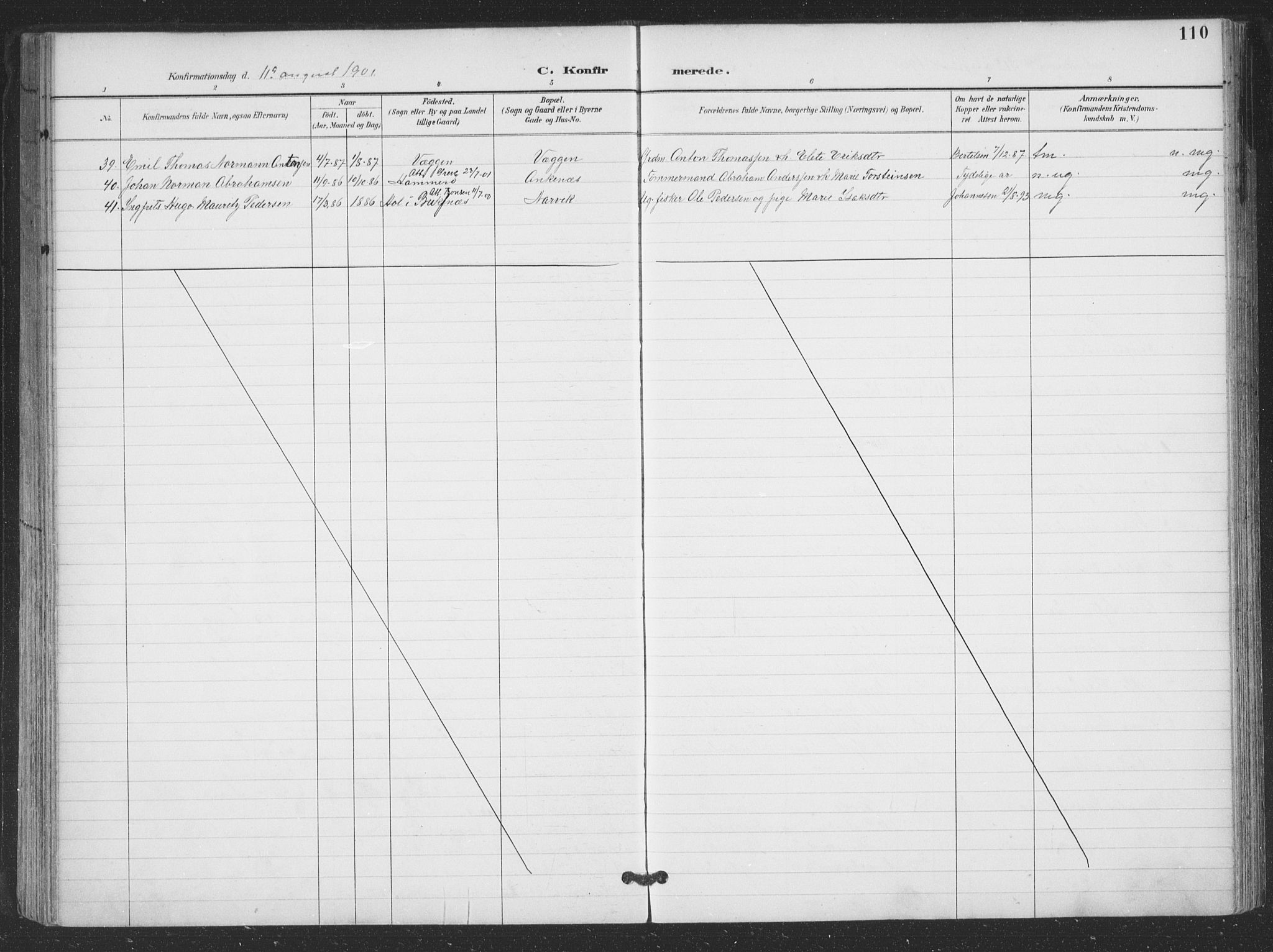 Ministerialprotokoller, klokkerbøker og fødselsregistre - Nordland, SAT/A-1459/866/L0939: Ministerialbok nr. 866A02, 1894-1906, s. 110