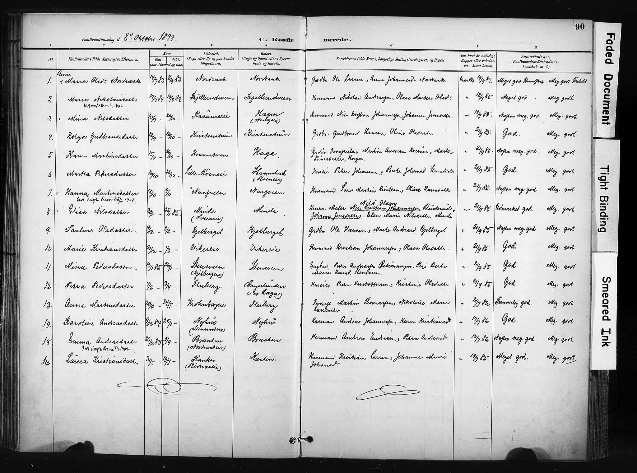 Søndre Land prestekontor, AV/SAH-PREST-122/K/L0004: Ministerialbok nr. 4, 1895-1904, s. 90