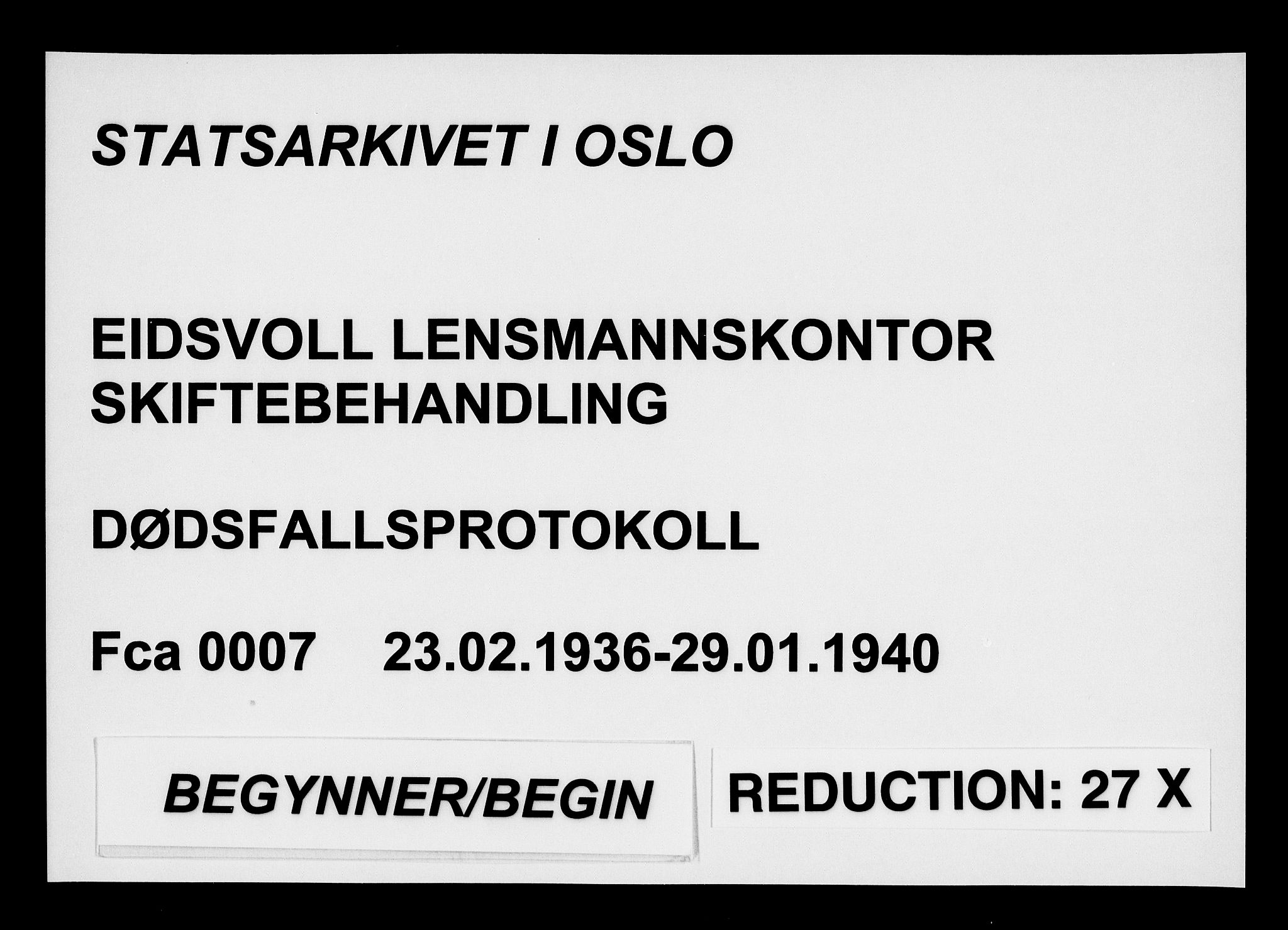 Eidsvoll lensmannskontor, SAO/A-10266a/H/Ha/Haa/L0007: Dødsfallprotokoll, 1936-1940