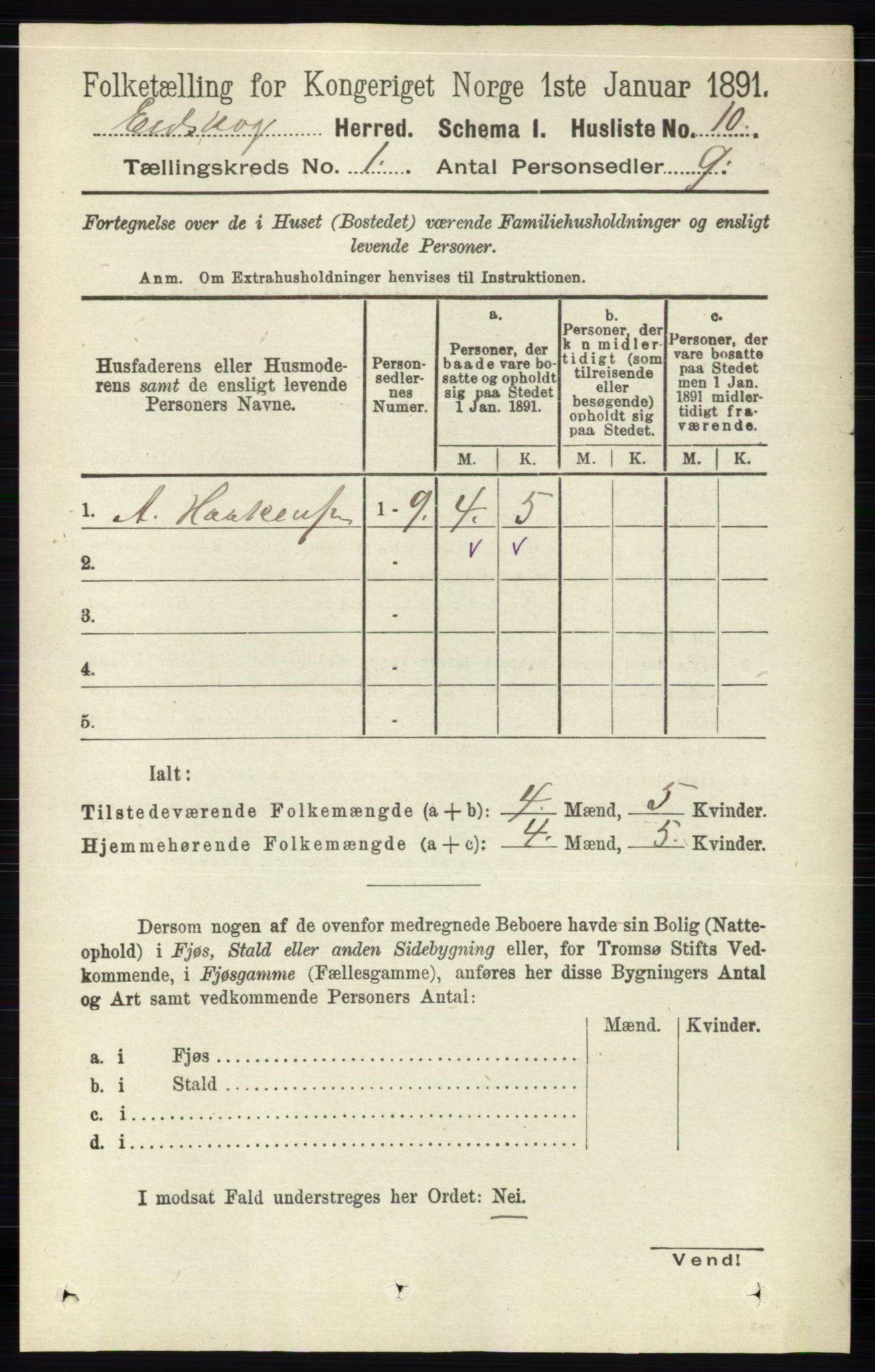 RA, Folketelling 1891 for 0420 Eidskog herred, 1891, s. 48