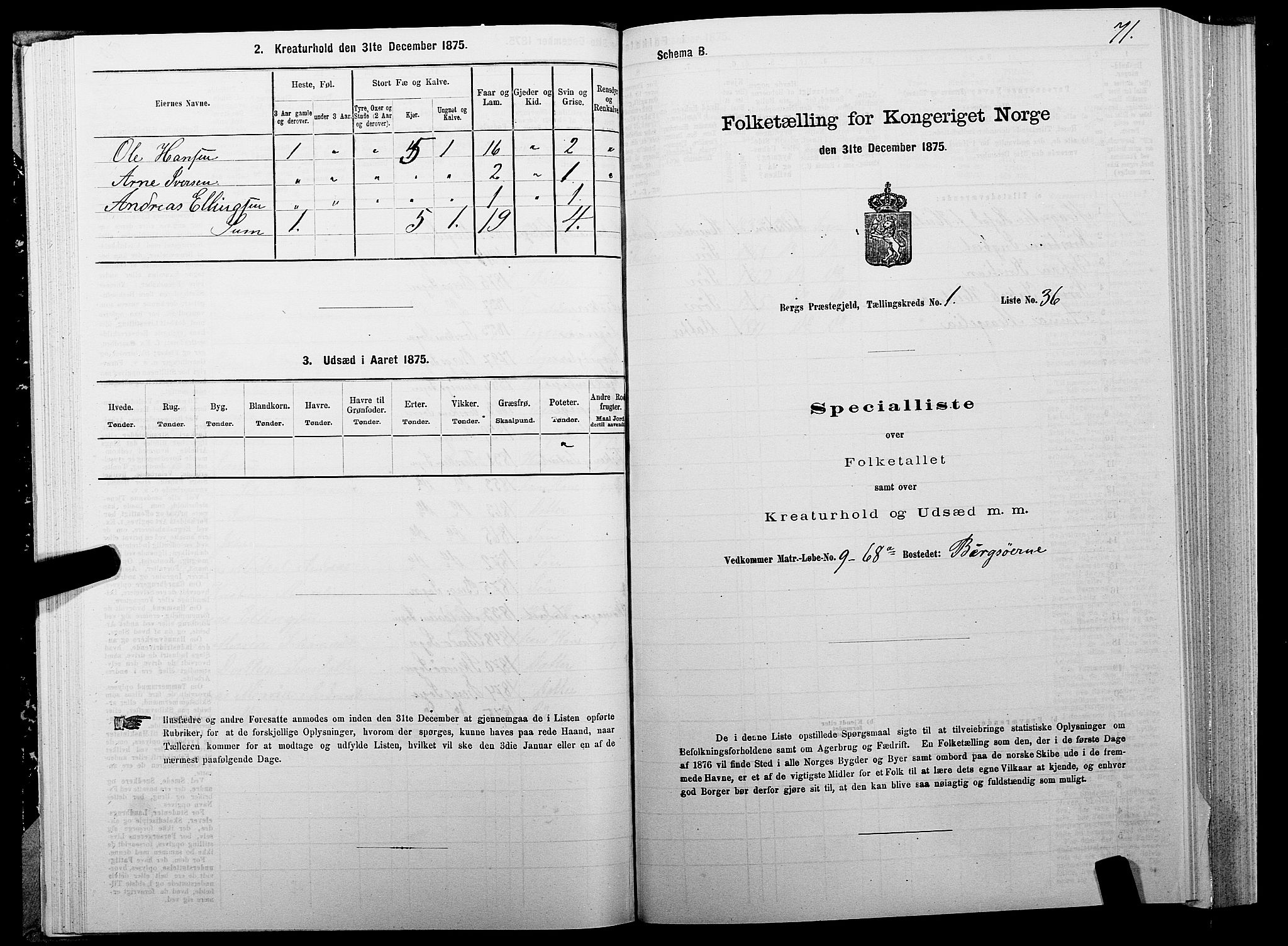 SATØ, Folketelling 1875 for 1929P Berg prestegjeld, 1875, s. 1071