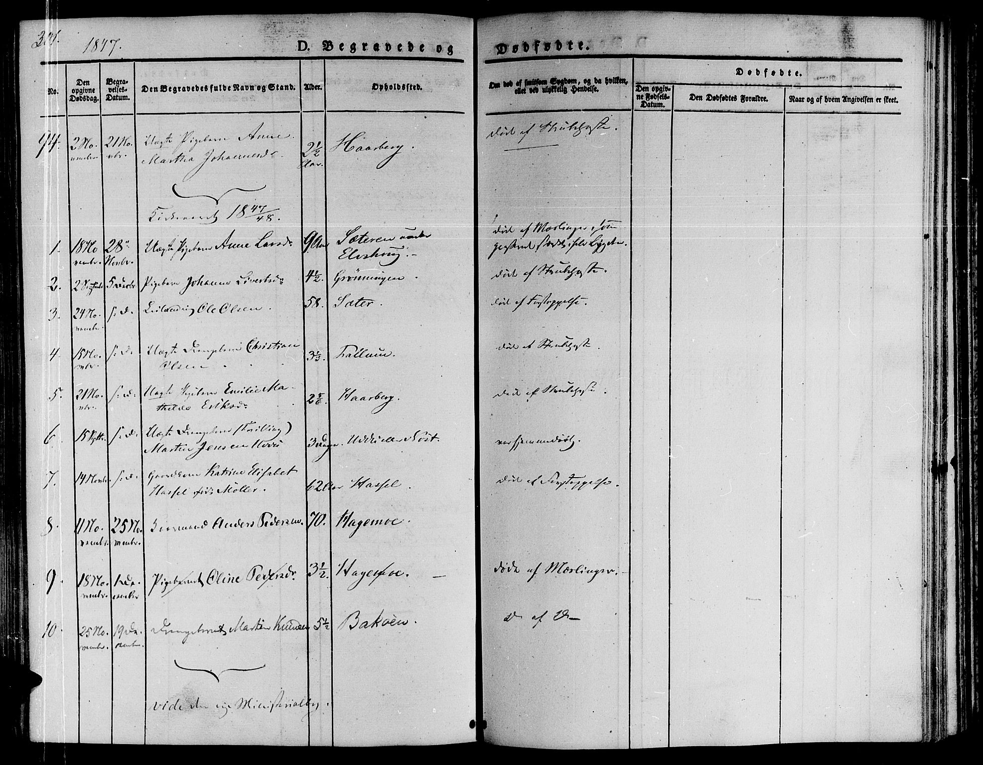 Ministerialprotokoller, klokkerbøker og fødselsregistre - Sør-Trøndelag, SAT/A-1456/646/L0610: Ministerialbok nr. 646A08, 1837-1847, s. 301