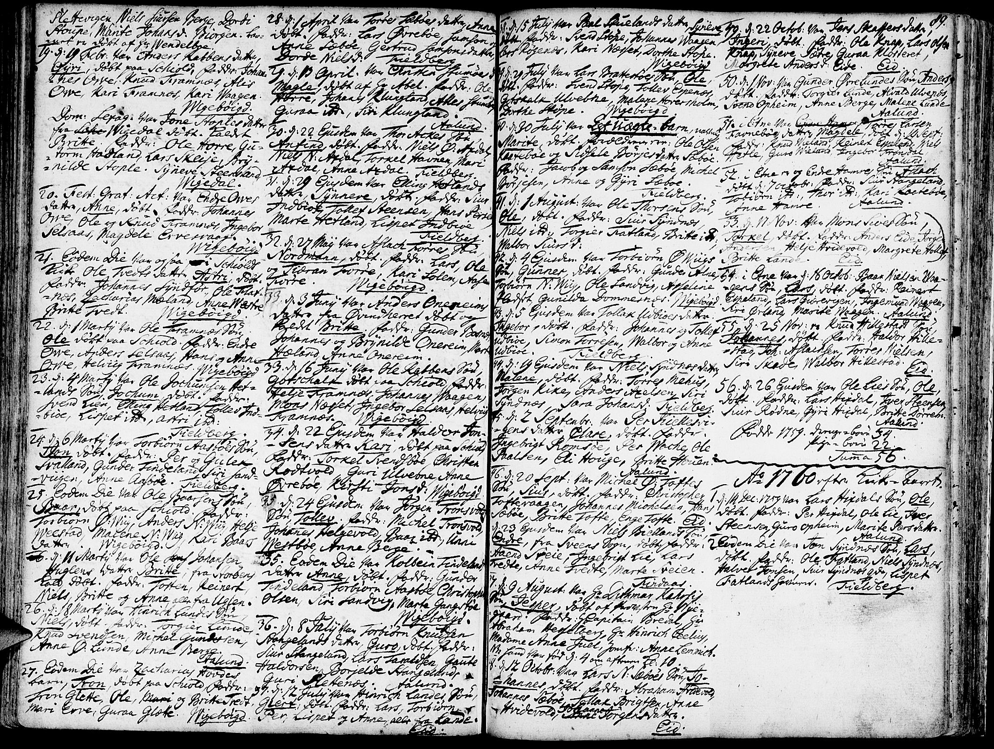 Fjelberg sokneprestembete, AV/SAB-A-75201/H/Haa: Ministerialbok nr. A 1, 1739-1759, s. 89