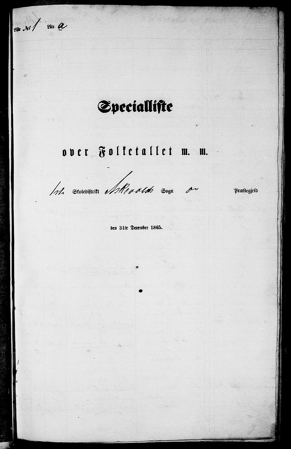RA, Folketelling 1865 for 1428P Askvoll prestegjeld, 1865, s. 19