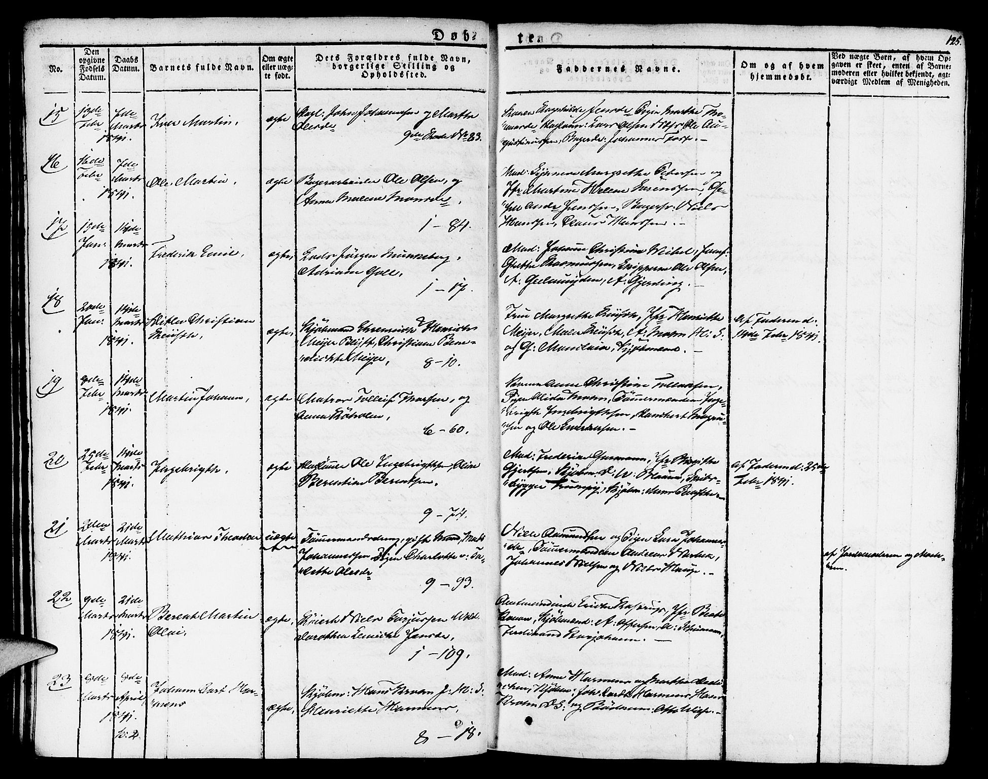 Nykirken Sokneprestembete, AV/SAB-A-77101/H/Haa/L0012: Ministerialbok nr. A 12, 1821-1844, s. 125