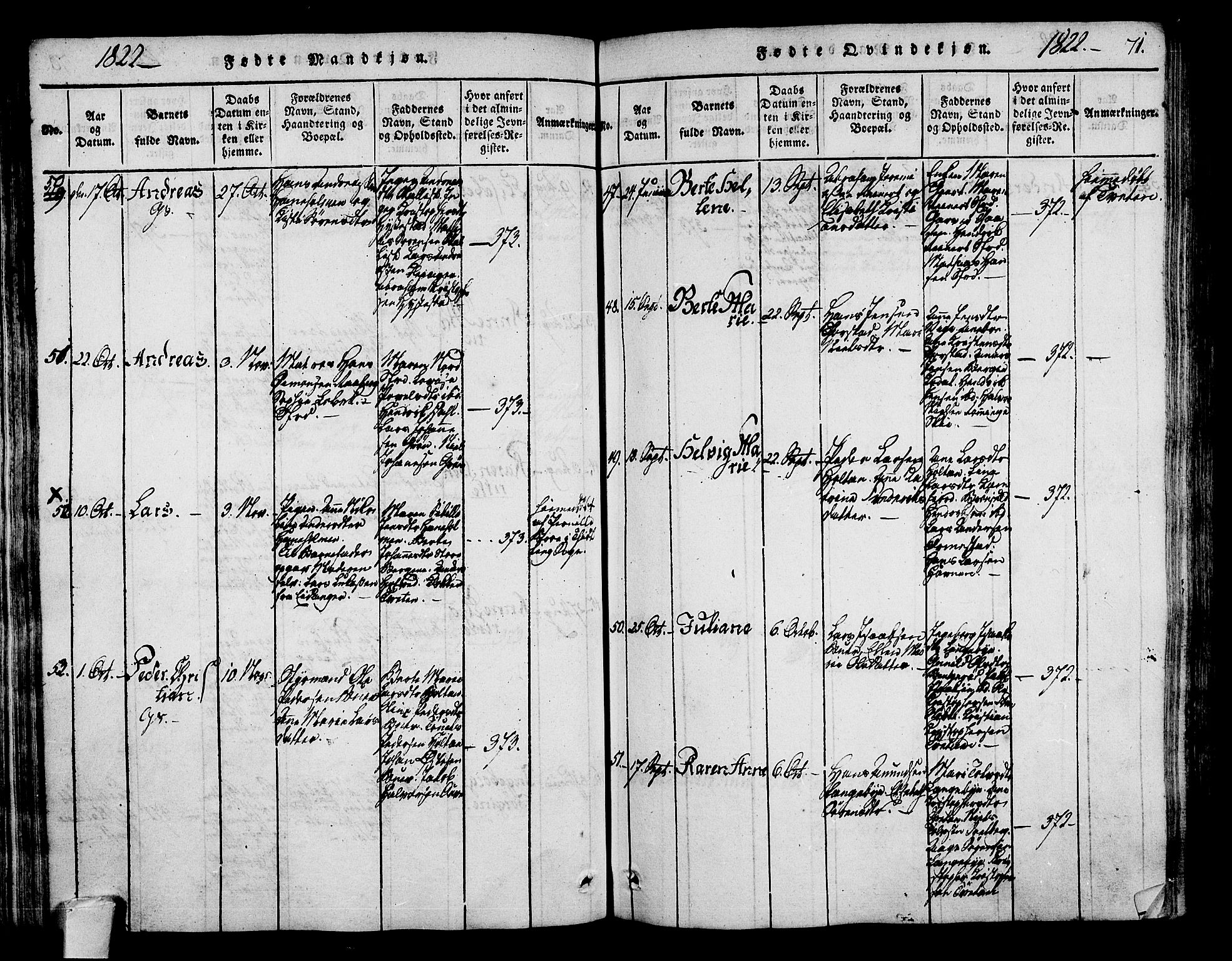 Sandar kirkebøker, AV/SAKO-A-243/F/Fa/L0004: Ministerialbok nr. 4, 1814-1832, s. 71