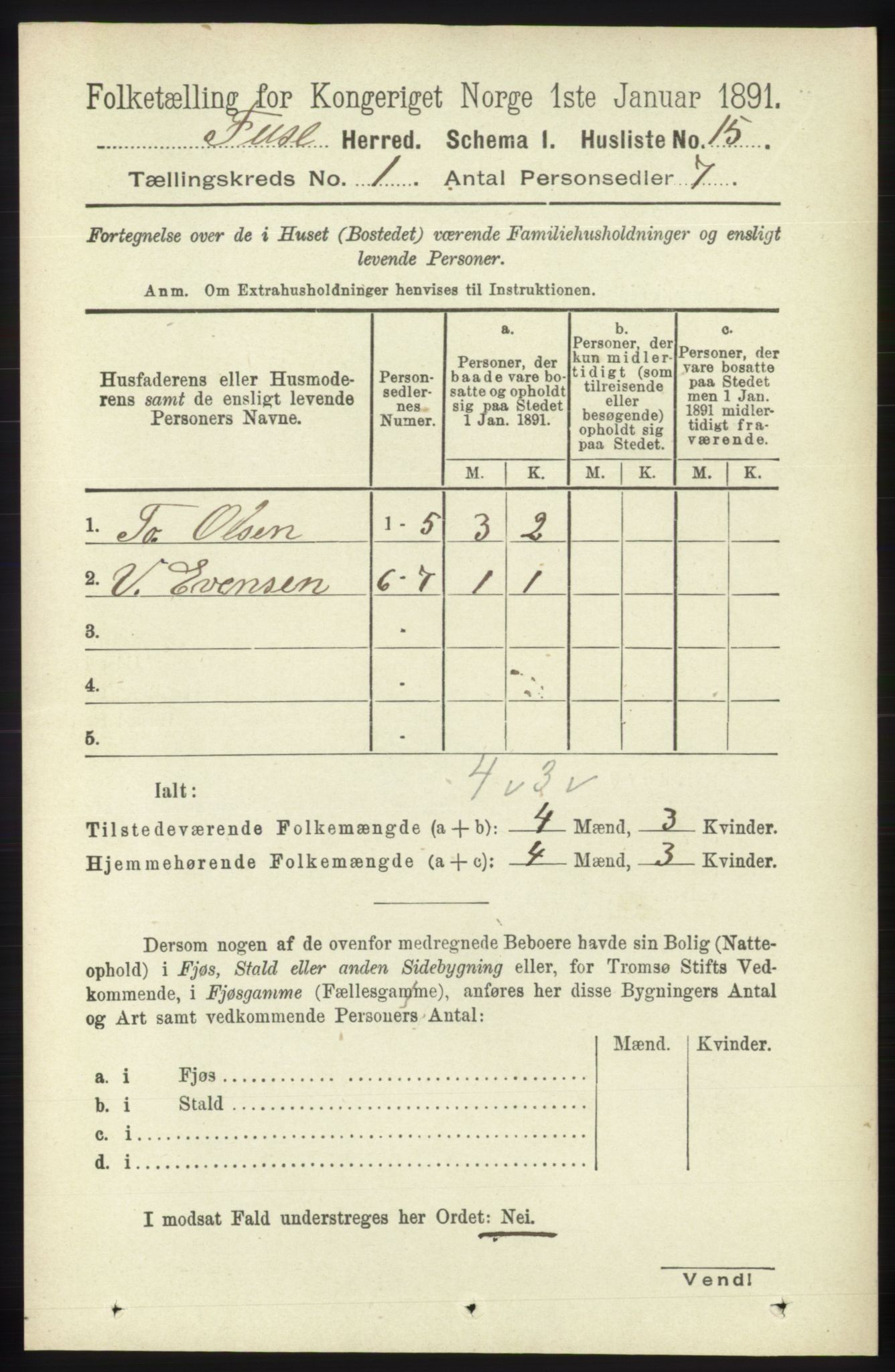 RA, Folketelling 1891 for 1241 Fusa herred, 1891, s. 56