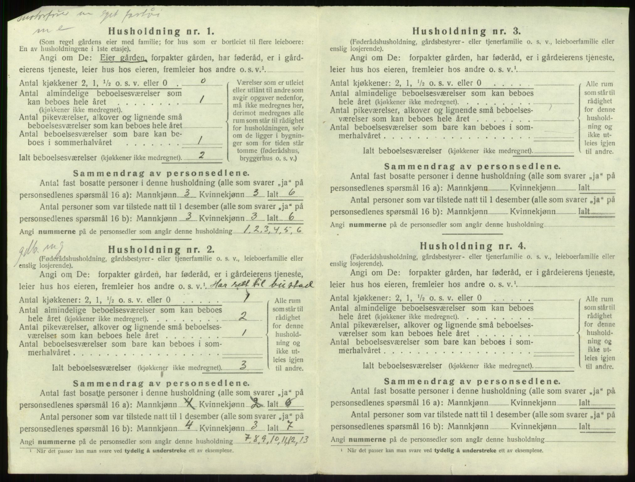 SAB, Folketelling 1920 for 1418 Balestrand herred, 1920, s. 422