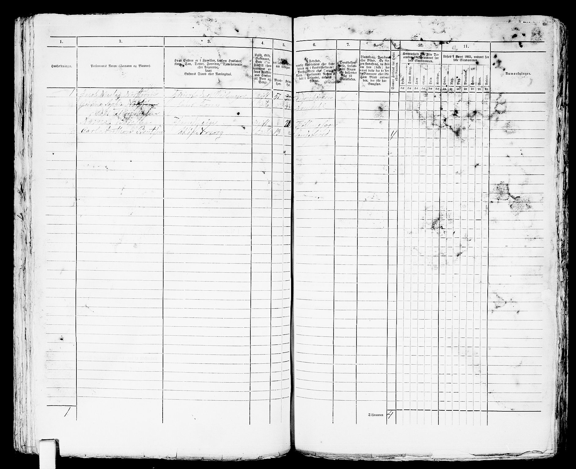 RA, Folketelling 1865 for 0706B Sandeherred prestegjeld, Sandefjord kjøpstad, 1865, s. 184