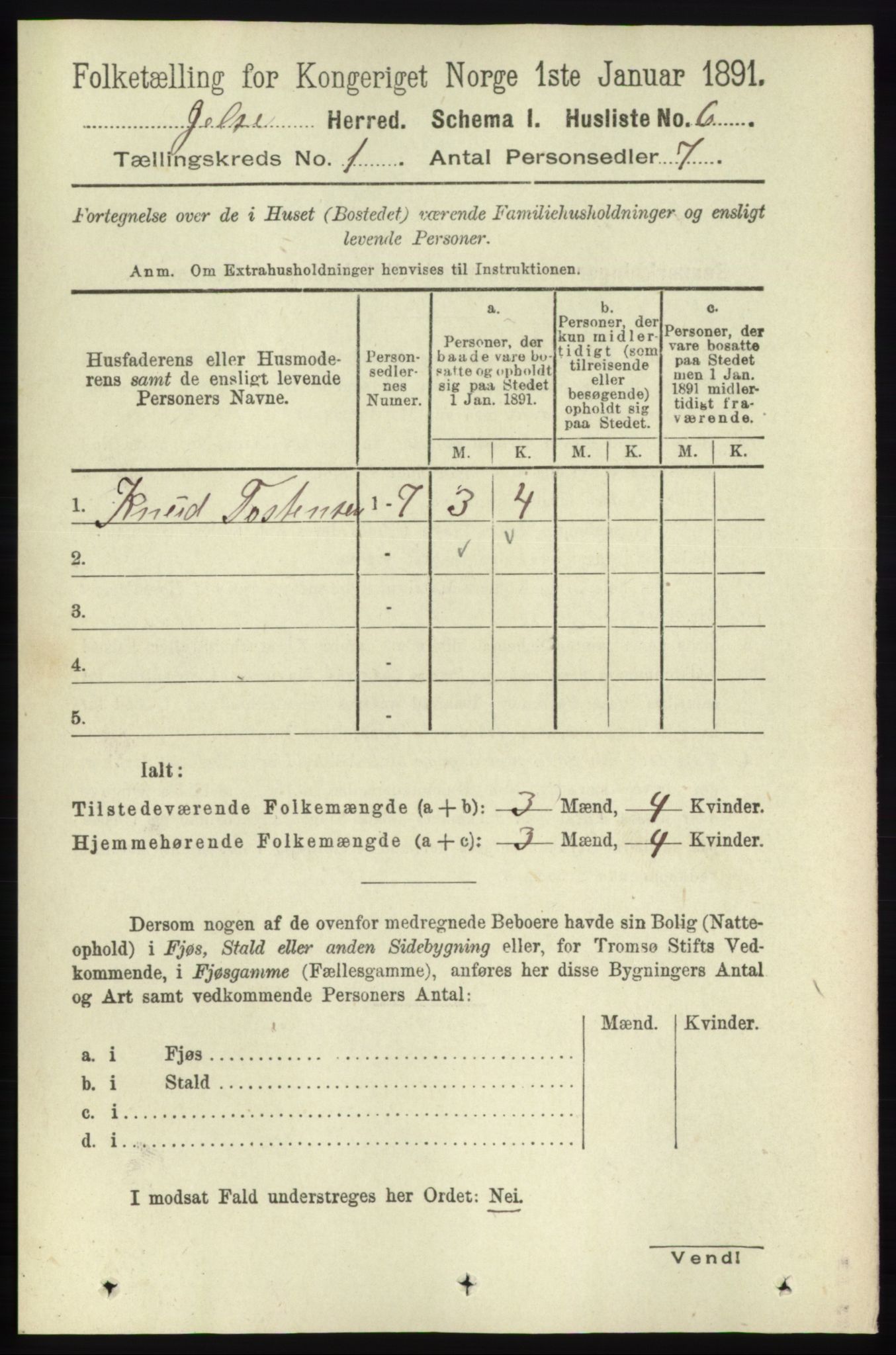 RA, Folketelling 1891 for 1138 Jelsa herred, 1891, s. 35