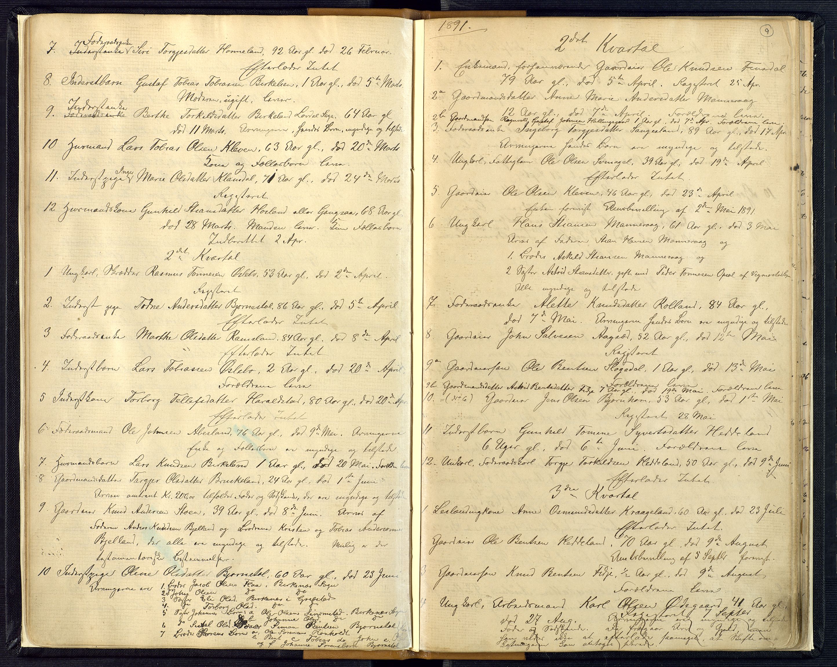 Mandal sorenskriveri, AV/SAK-1221-0005/001/H/Ha/L0016: Dødsfall Øyslebø og Laudal nr 15, 1882-1913, s. 9