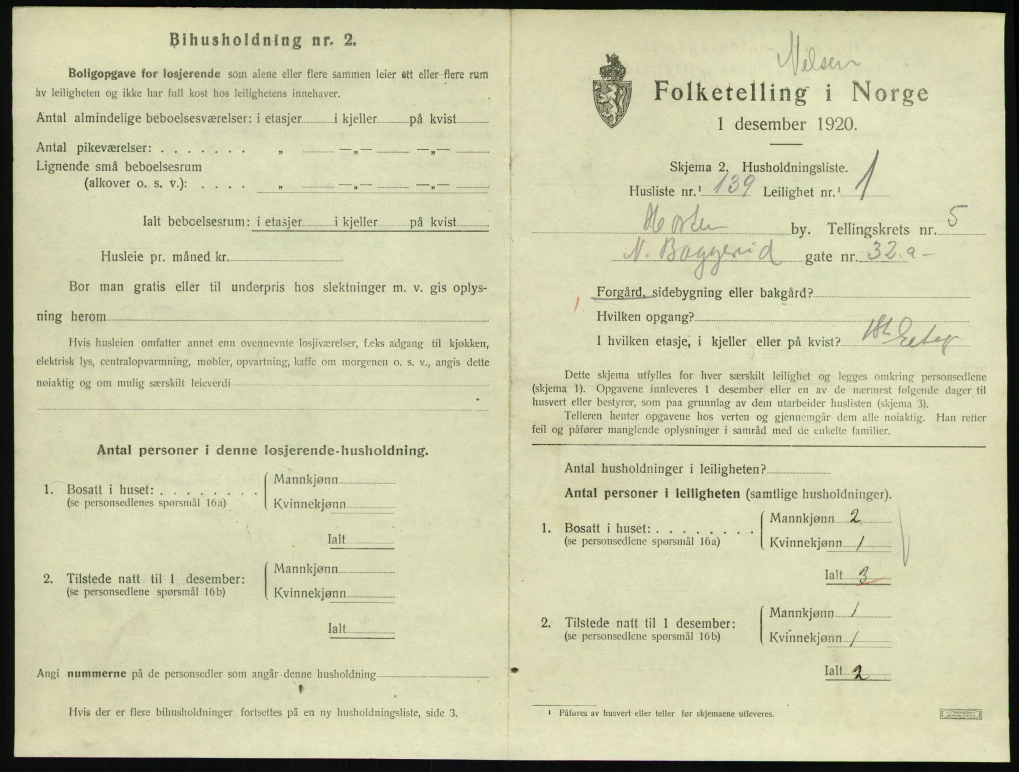 SAKO, Folketelling 1920 for 0703 Horten kjøpstad, 1920, s. 6141