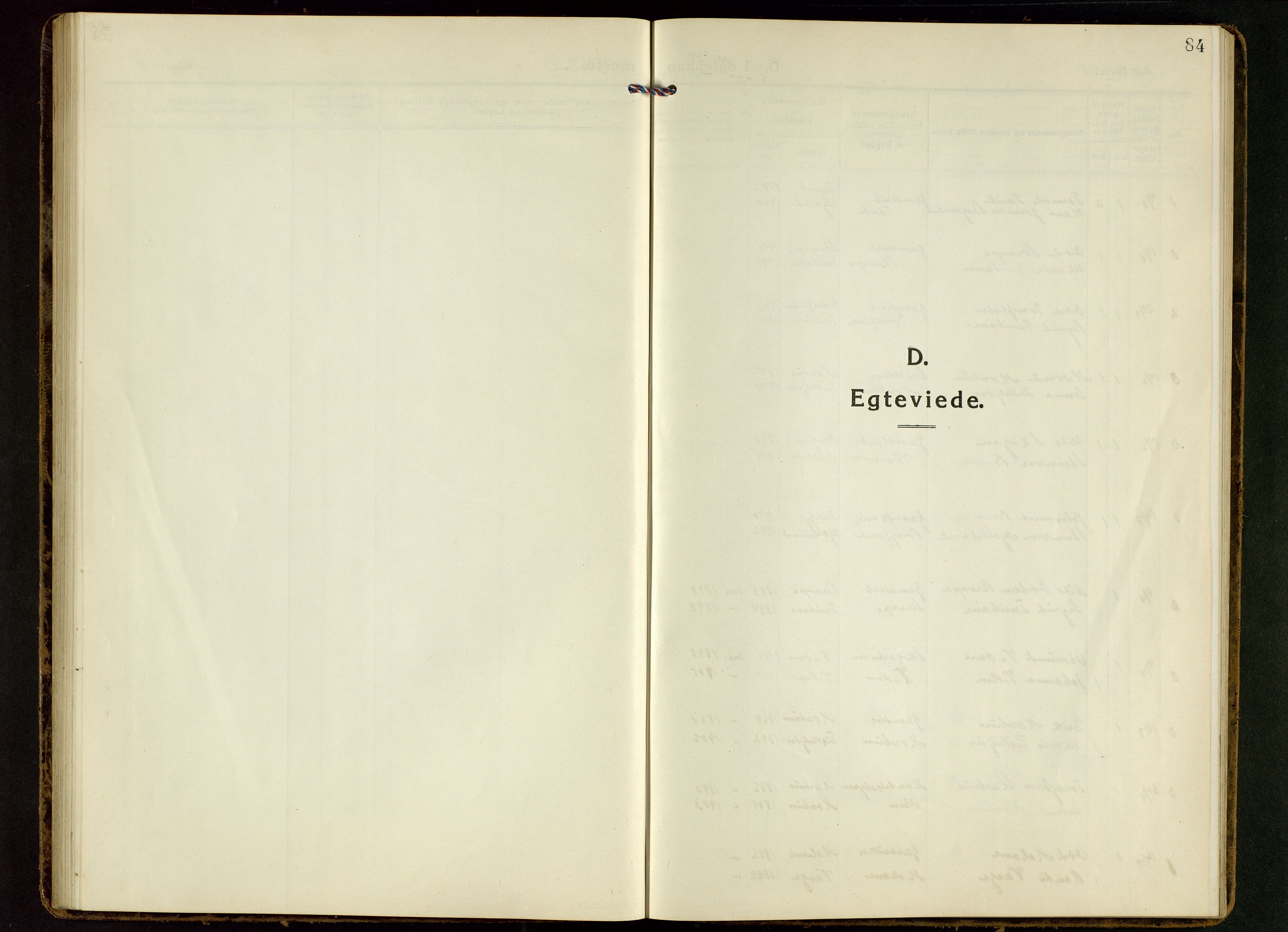 Suldal sokneprestkontor, AV/SAST-A-101845/01/V/L0007: Klokkerbok nr. B 7, 1917-1946, s. 84