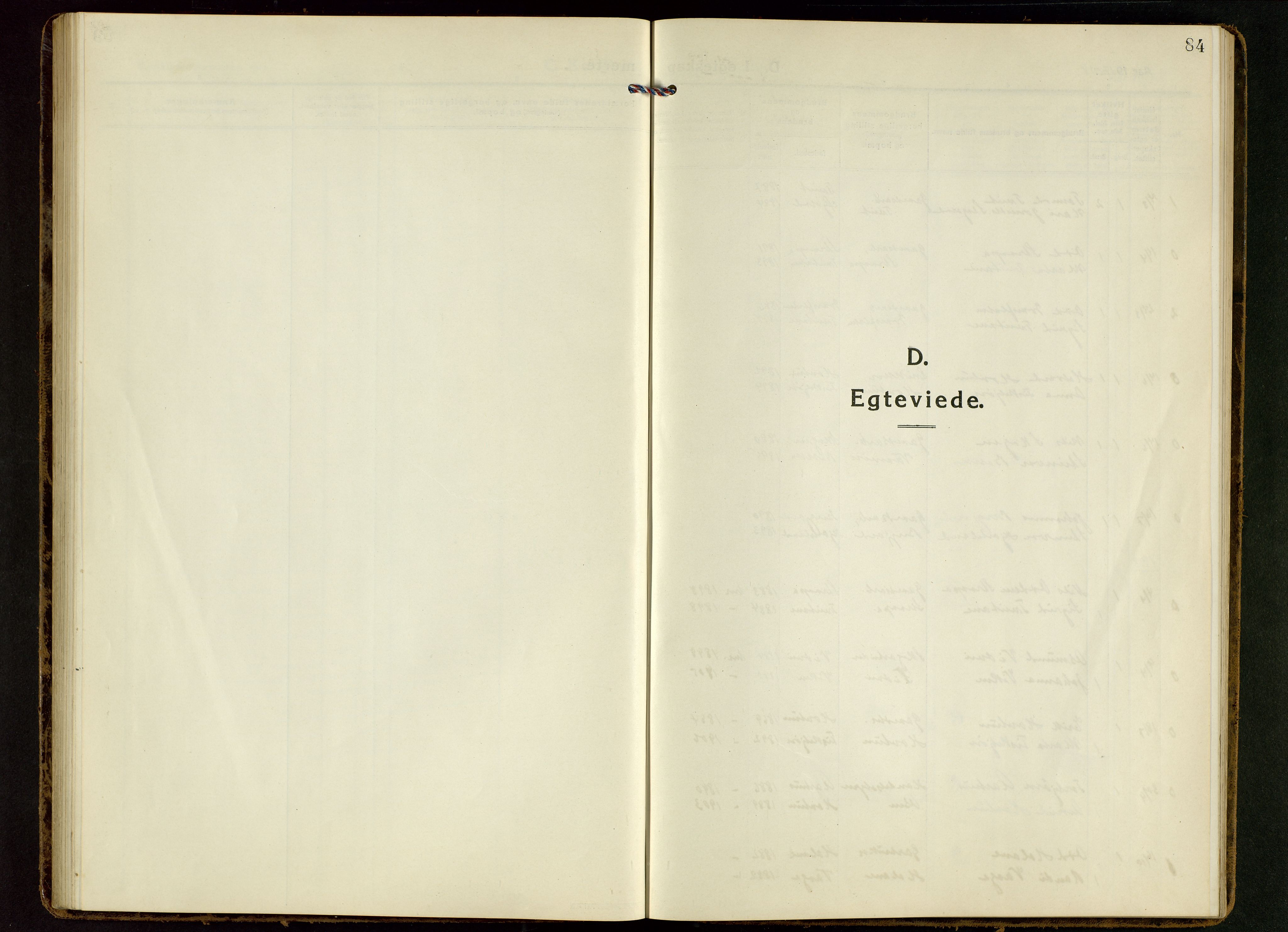 Suldal sokneprestkontor, SAST/A-101845/01/V/L0007: Klokkerbok nr. B 7, 1917-1946, s. 84