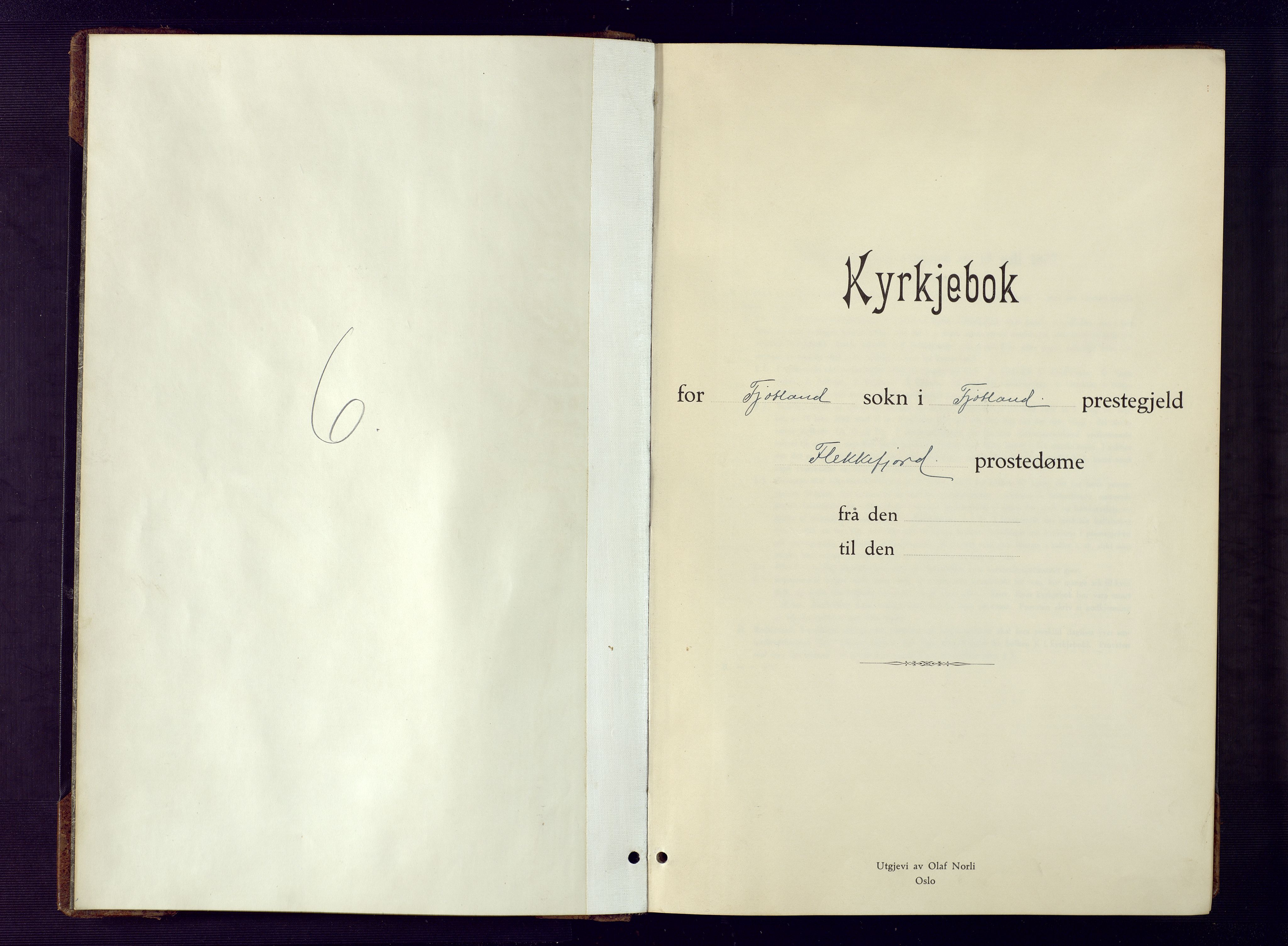 Fjotland sokneprestkontor, SAK/1111-0010/F/Fb/L0005: Klokkerbok nr. B 5, 1941-1949