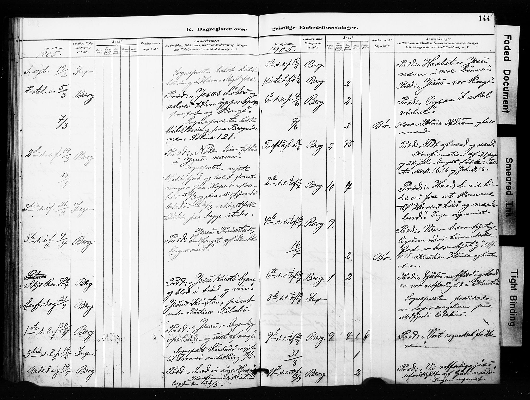 Berg sokneprestkontor, AV/SATØ-S-1318/G/Ga/Gaa/L0005kirke: Ministerialbok nr. 5, 1894-1905, s. 144