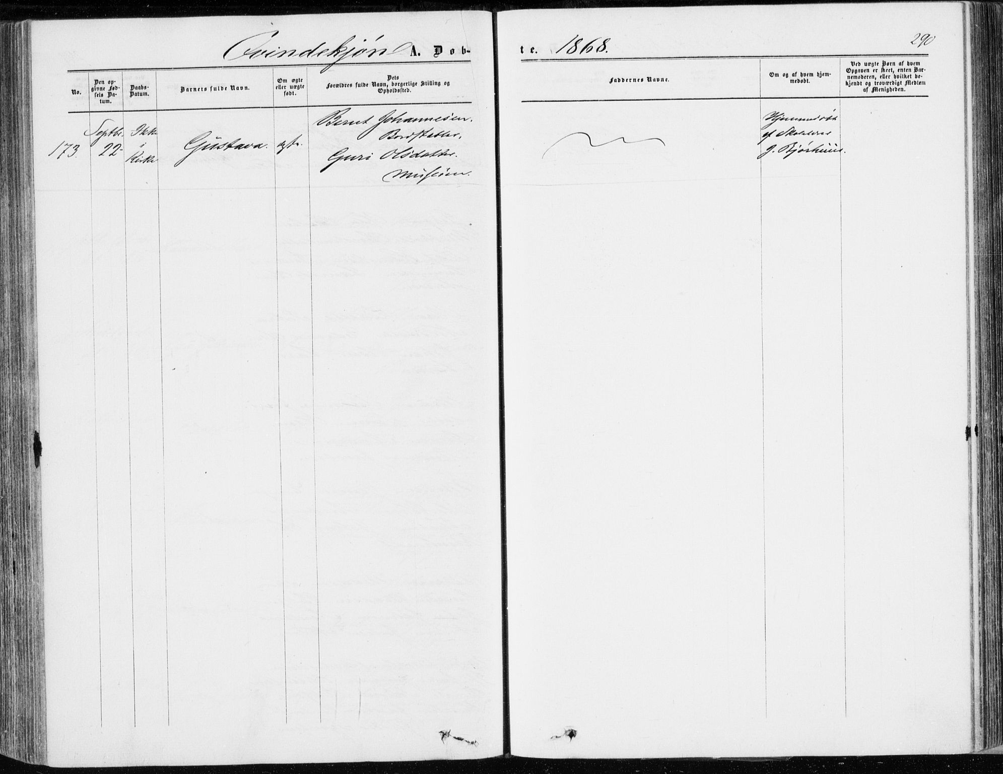 Bragernes kirkebøker, SAKO/A-6/F/Fb/L0003: Ministerialbok nr. II 3, 1860-1868, s. 290