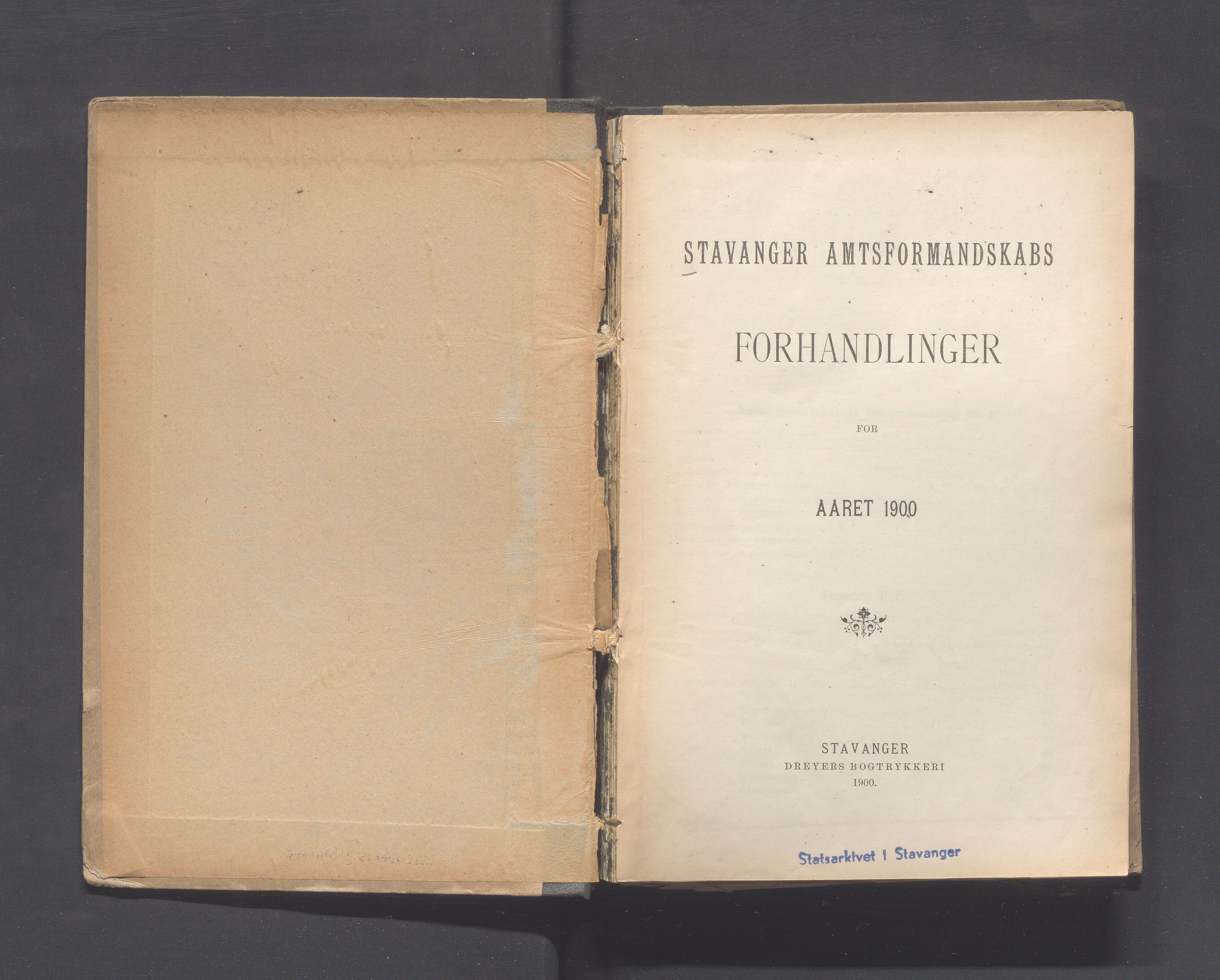 Rogaland fylkeskommune - Fylkesrådmannen , IKAR/A-900/A, 1900, s. 2