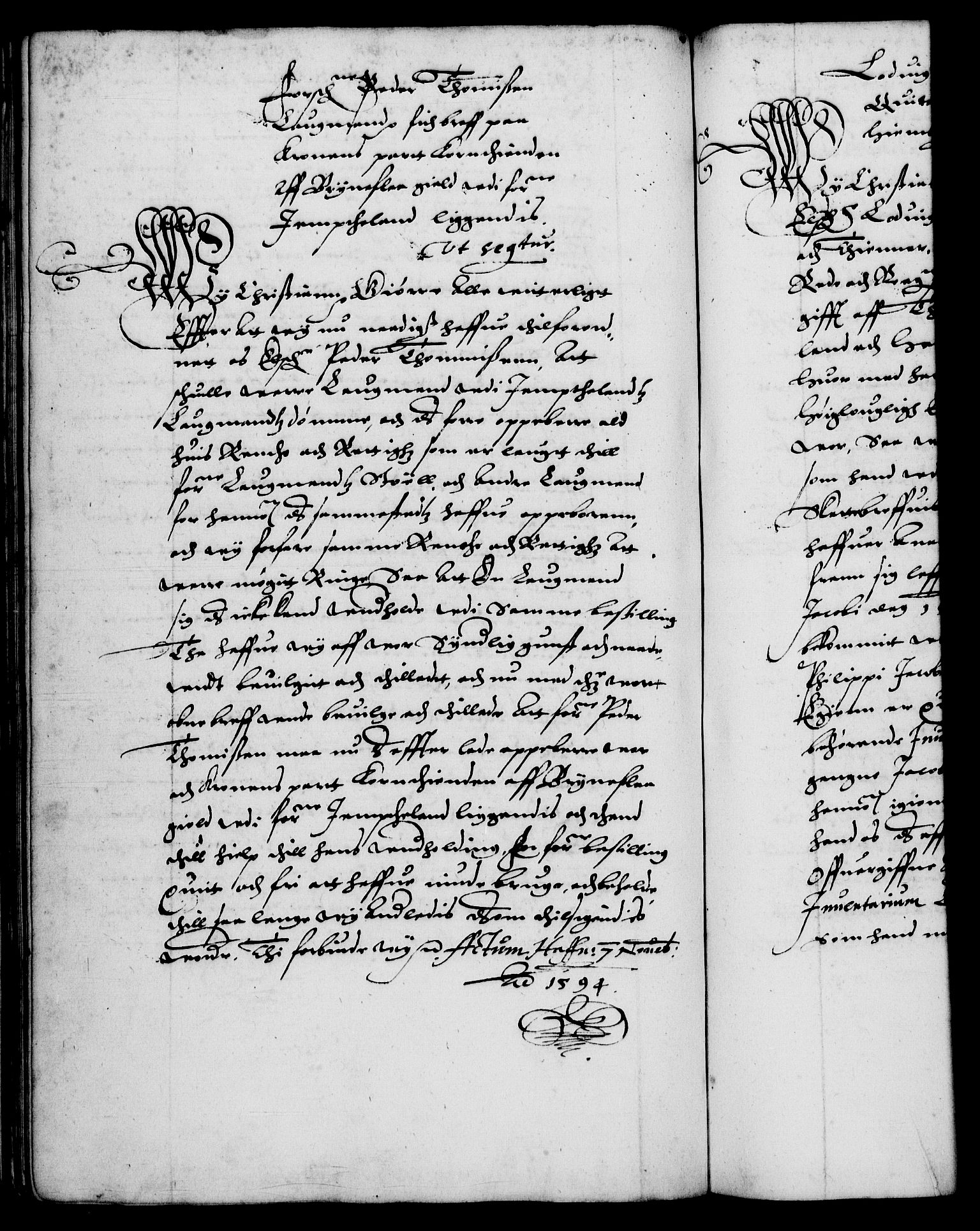 Danske Kanselli 1572-1799, RA/EA-3023/F/Fc/Fca/Fcaa/L0002: Norske registre (mikrofilm), 1588-1596, s. 241b