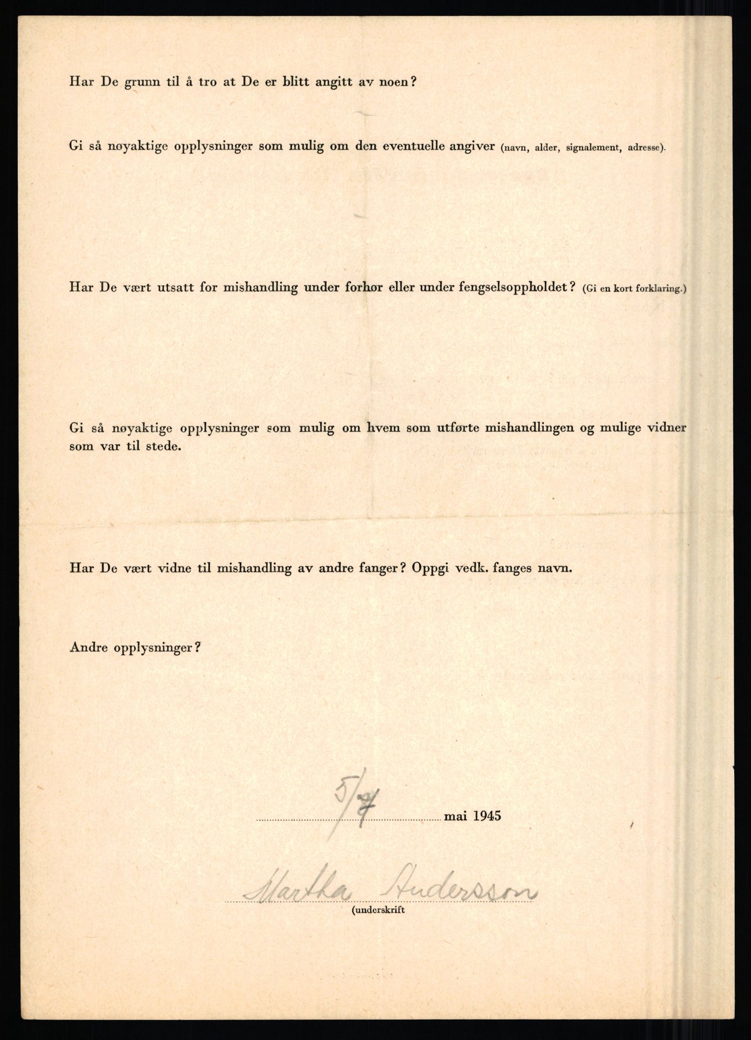 Rikspolitisjefen, AV/RA-S-1560/L/L0001: Abelseth, Rudolf - Berentsen, Odd, 1940-1945, s. 496