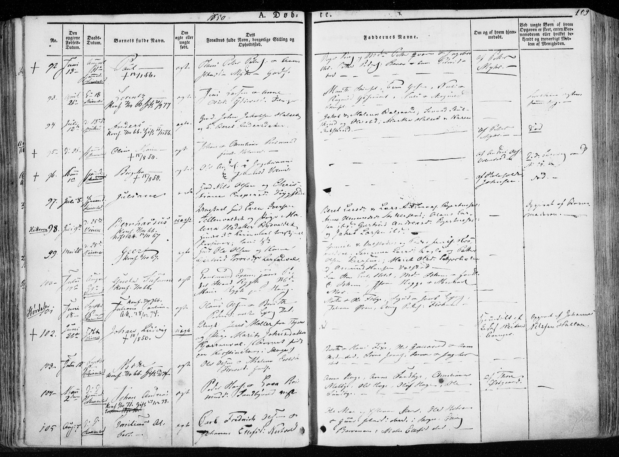 Ministerialprotokoller, klokkerbøker og fødselsregistre - Nord-Trøndelag, AV/SAT-A-1458/723/L0239: Ministerialbok nr. 723A08, 1841-1851, s. 109