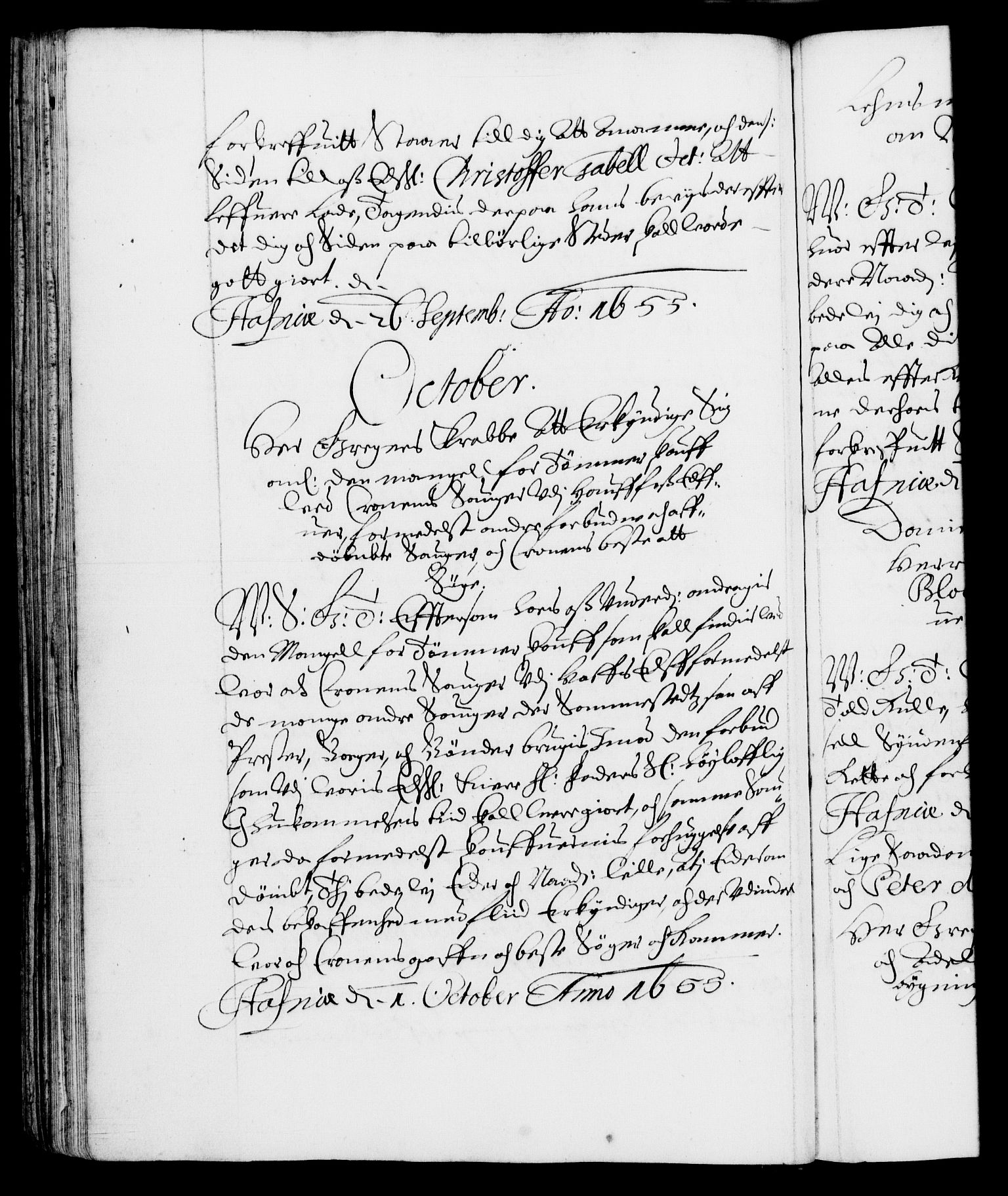 Danske Kanselli 1572-1799, AV/RA-EA-3023/F/Fc/Fca/Fcab/L0009: Norske tegnelser (mikrofilm), 1653-1656, s. 343b
