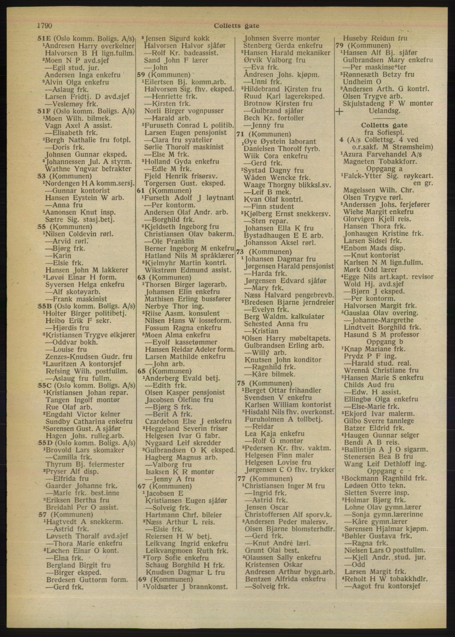 Kristiania/Oslo adressebok, PUBL/-, 1950, s. 1790
