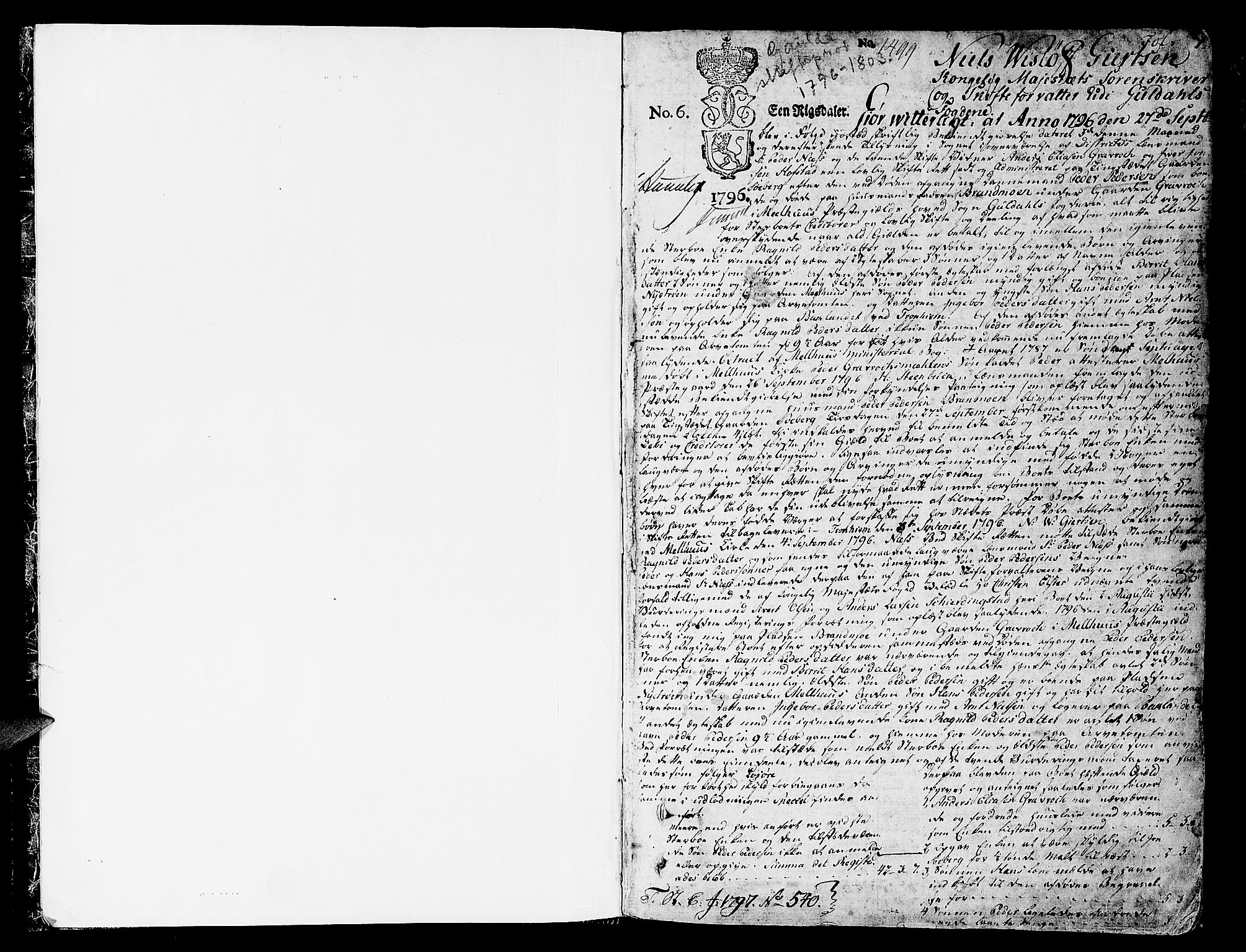 Gauldal sorenskriveri, SAT/A-0014/1/3/3A/L0010: Skifteprotokoll, 1796-1803, s. 0b-1a